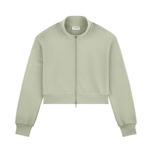 Zip Up Mockneck - Seafoam