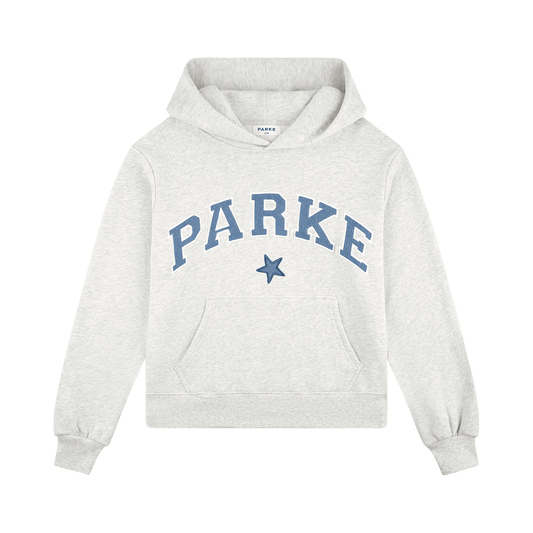 Vintage Star Varsity Hoodie - Heather Grey Star