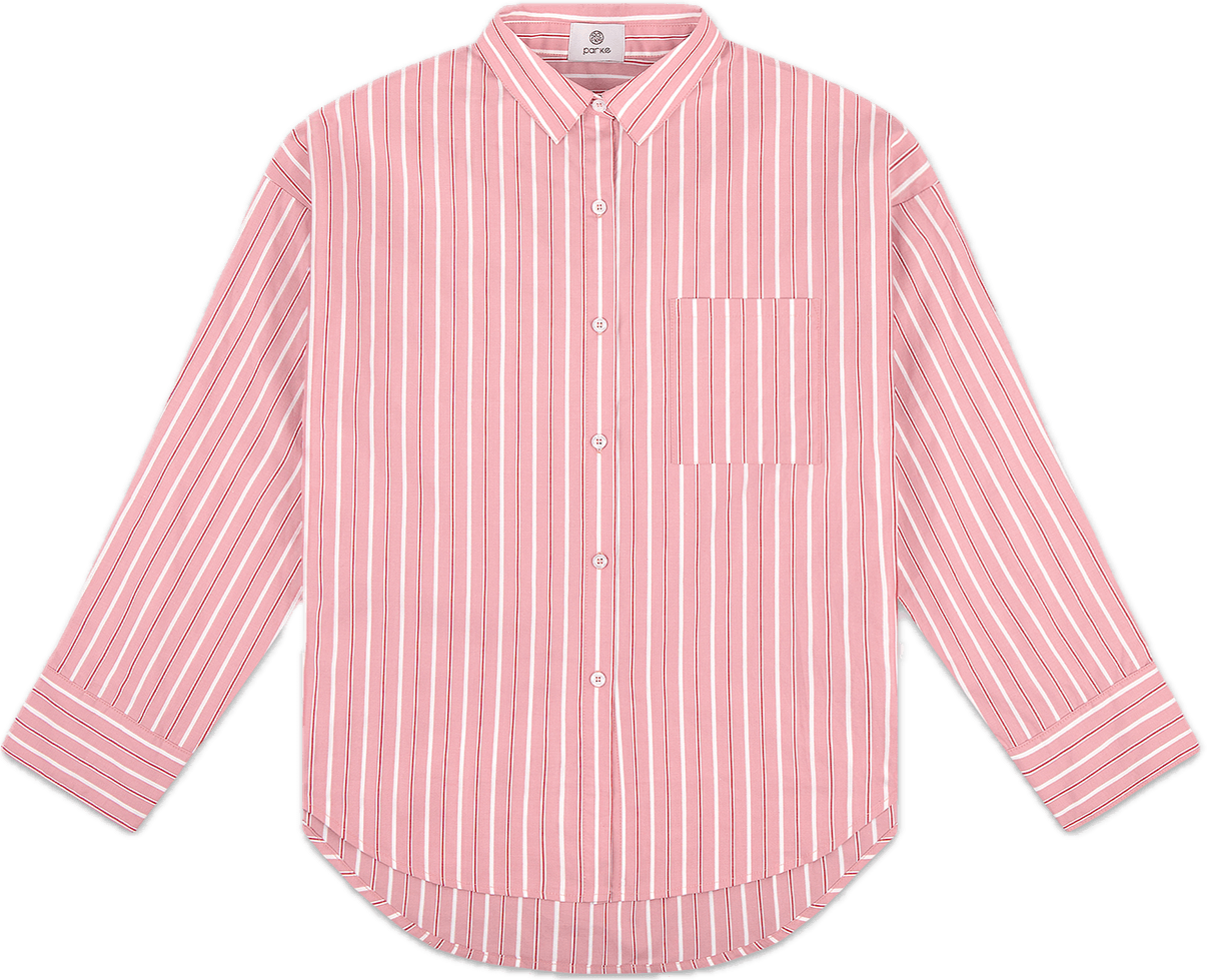 dark pink stripe boyfriend button down -dark pink stripe