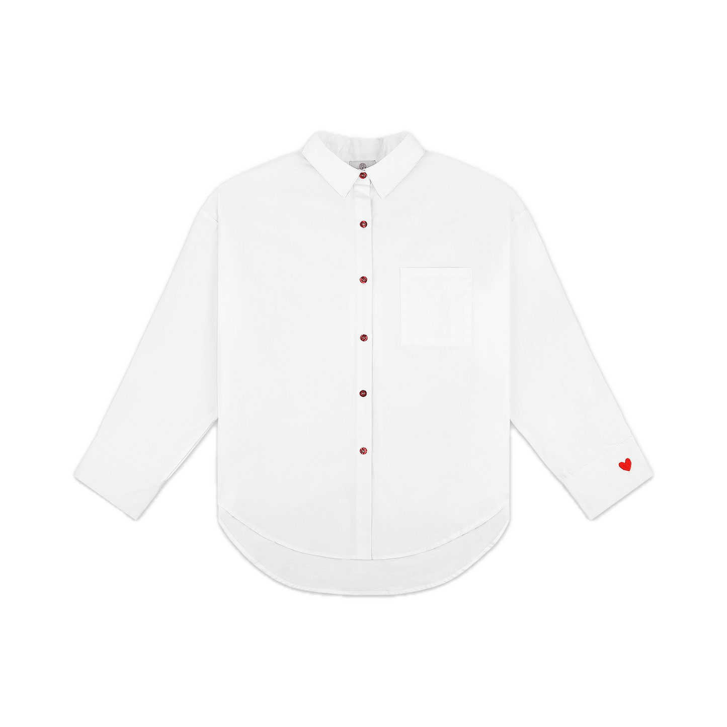 white boyfriend button down flat lay- white