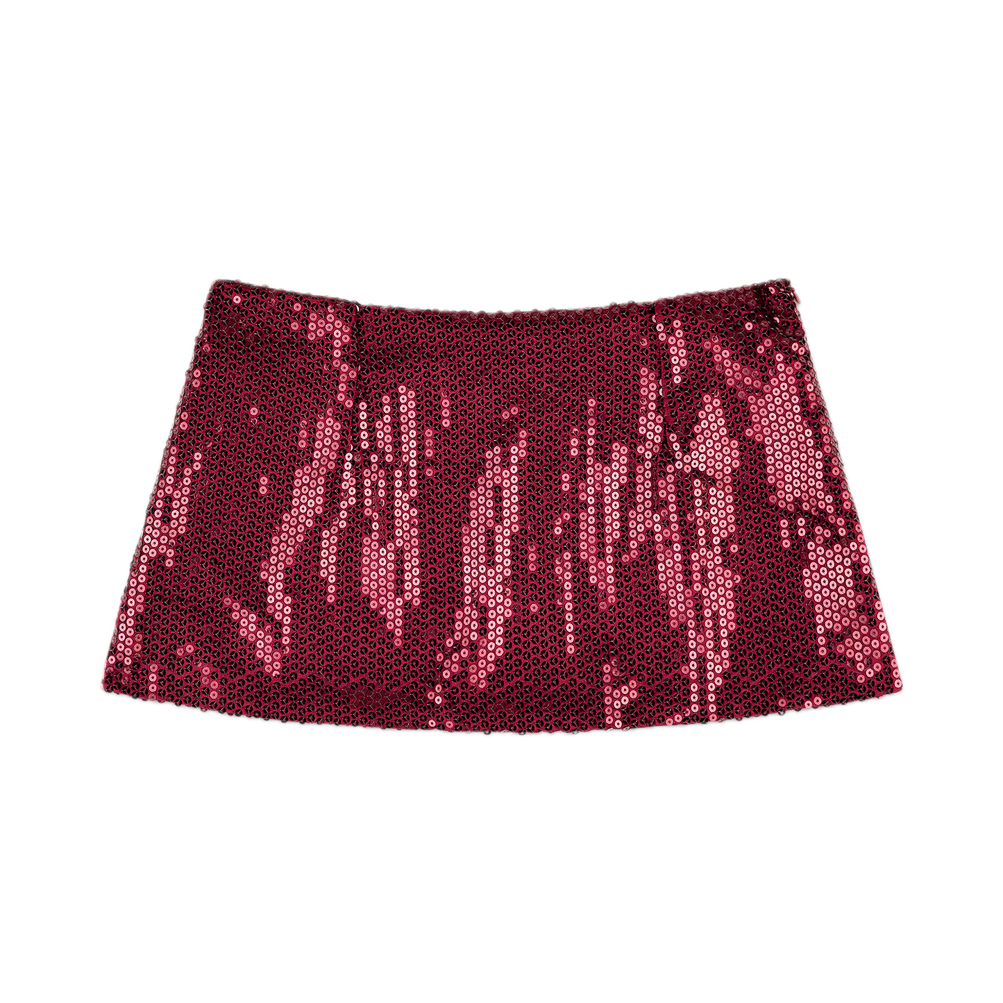 burgundy sequin mini skirt flat lay- burgundy