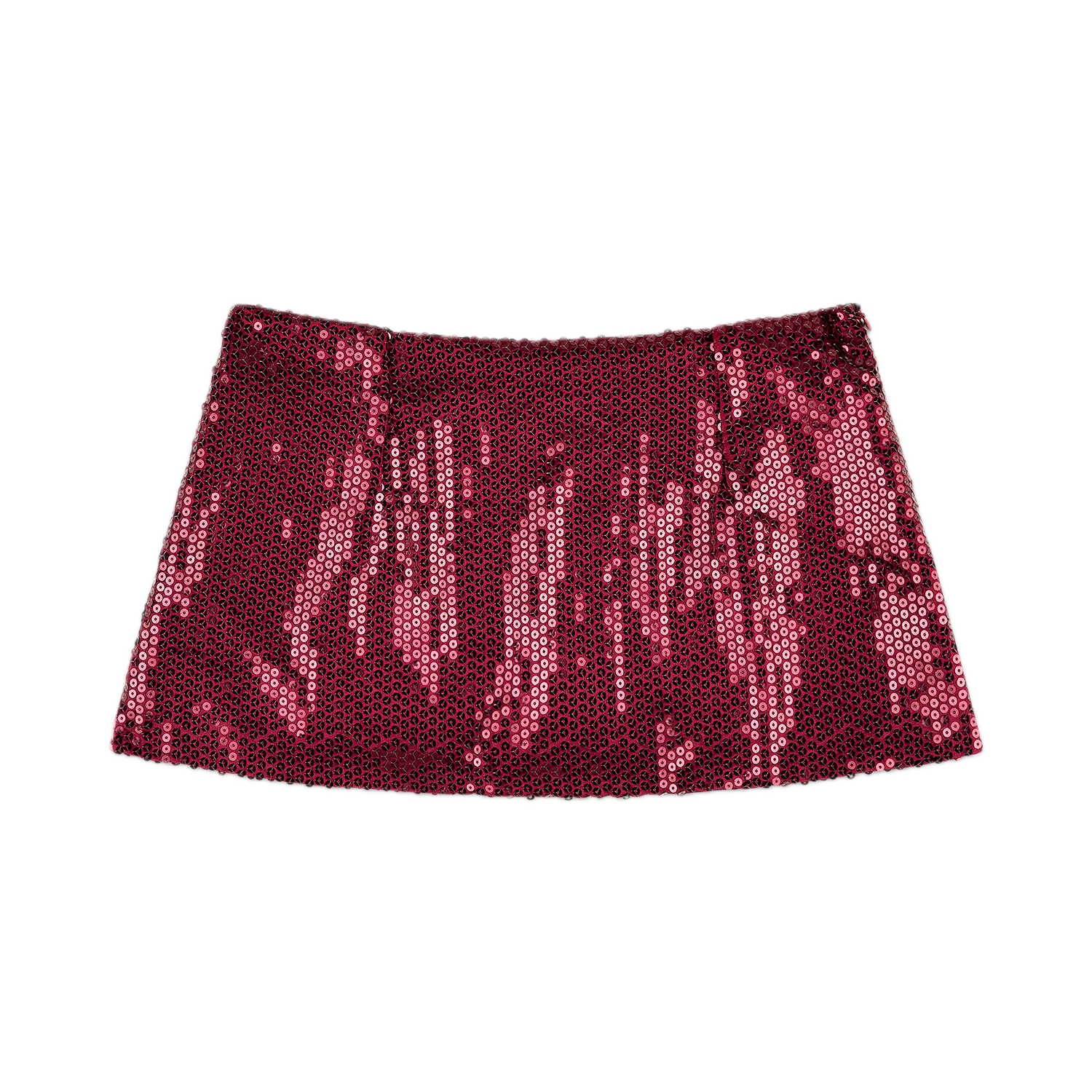 burgundy sequin mini skirt flat lay- burgundy