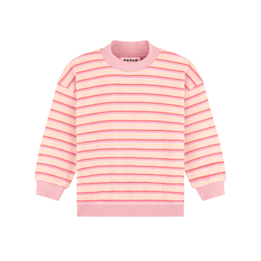 Kids Stripe Mockneck Pullover - It's A Girl Stripe