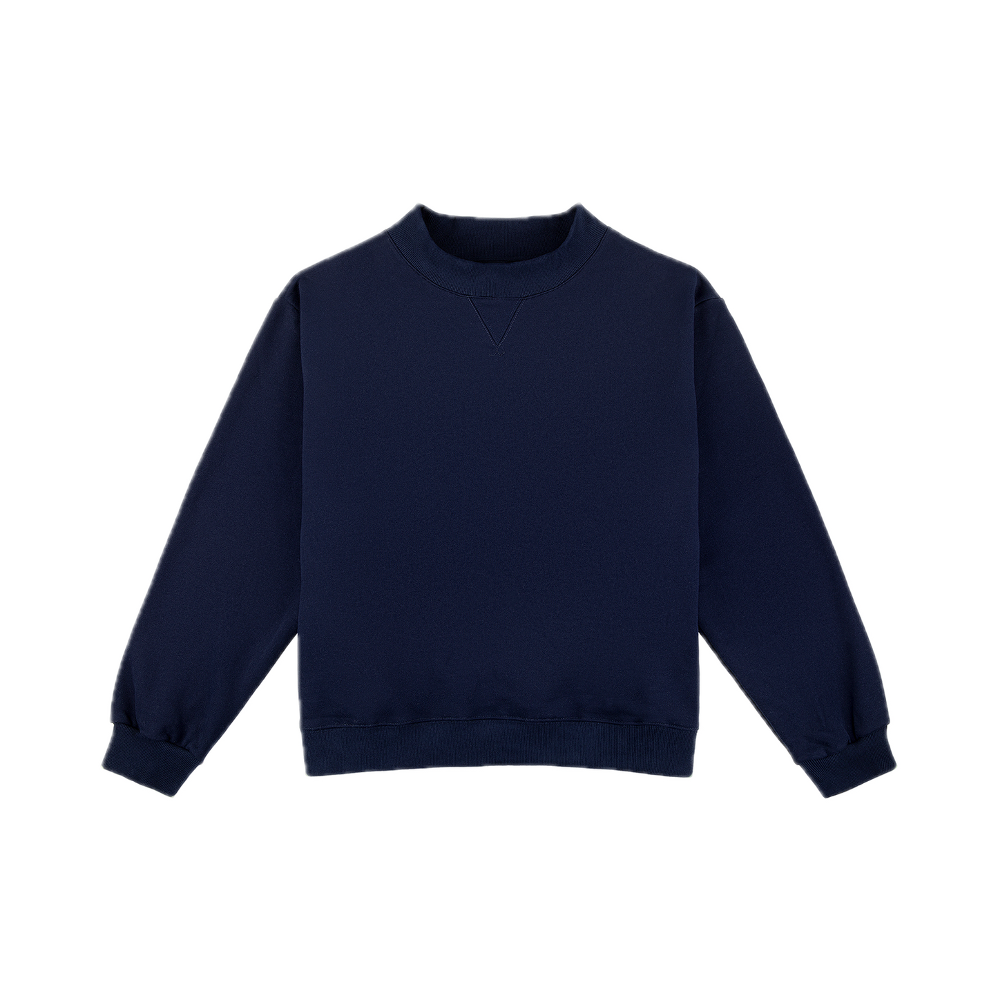 Navy classic mockneck flat lay- navy