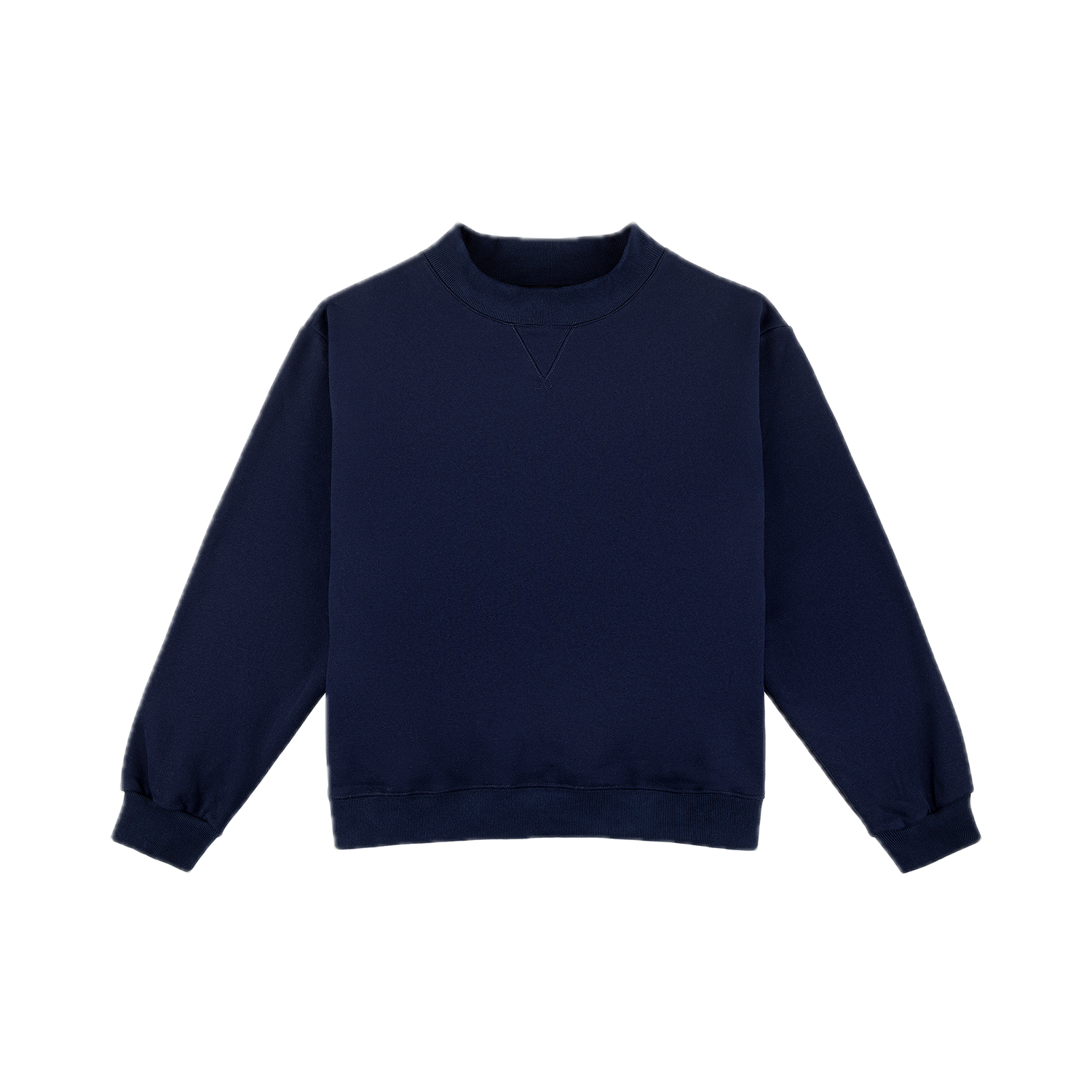 navy classic mockneck flat lay- navy