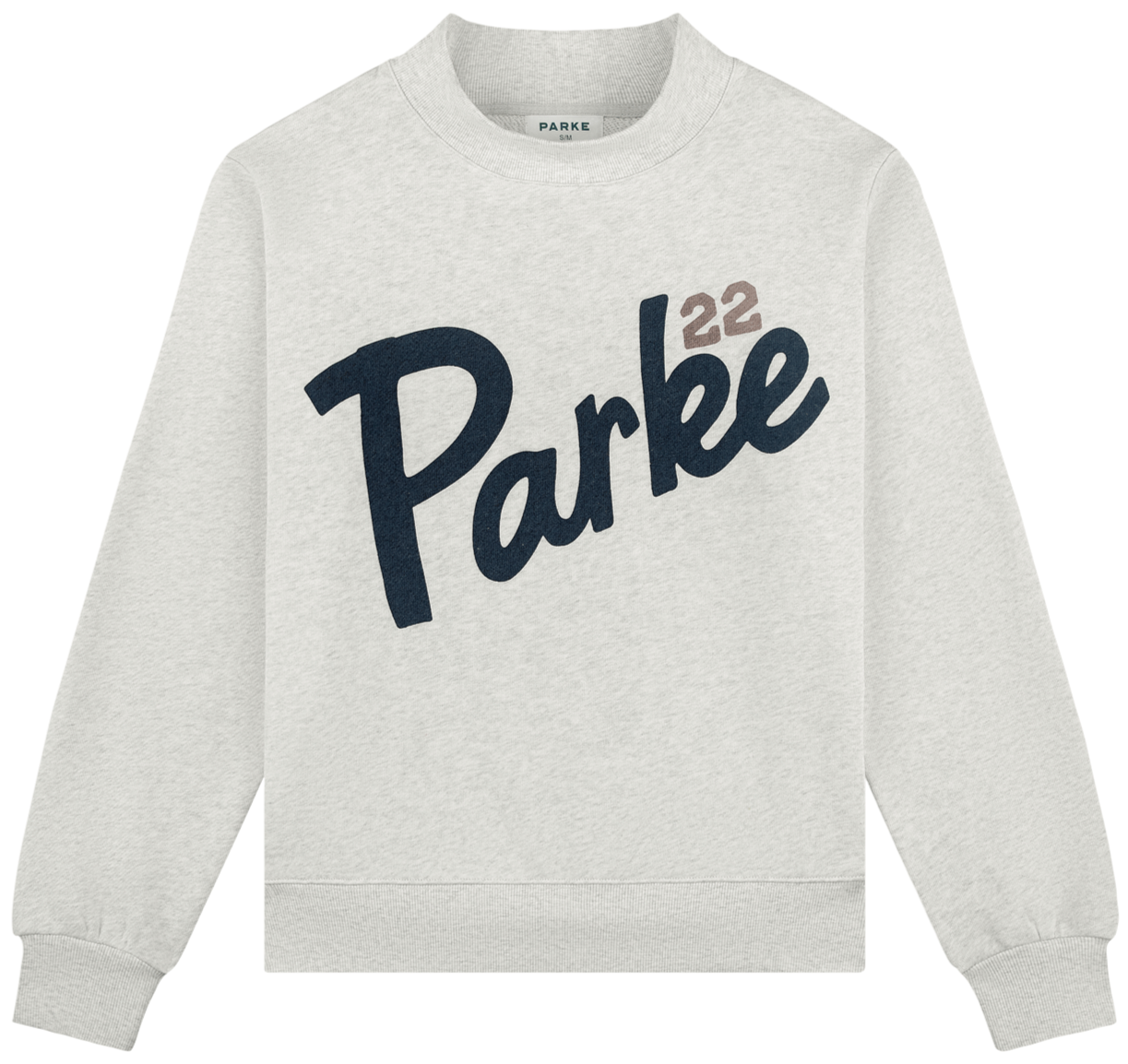 Legacy Mockneck flat lay -Heather Grey