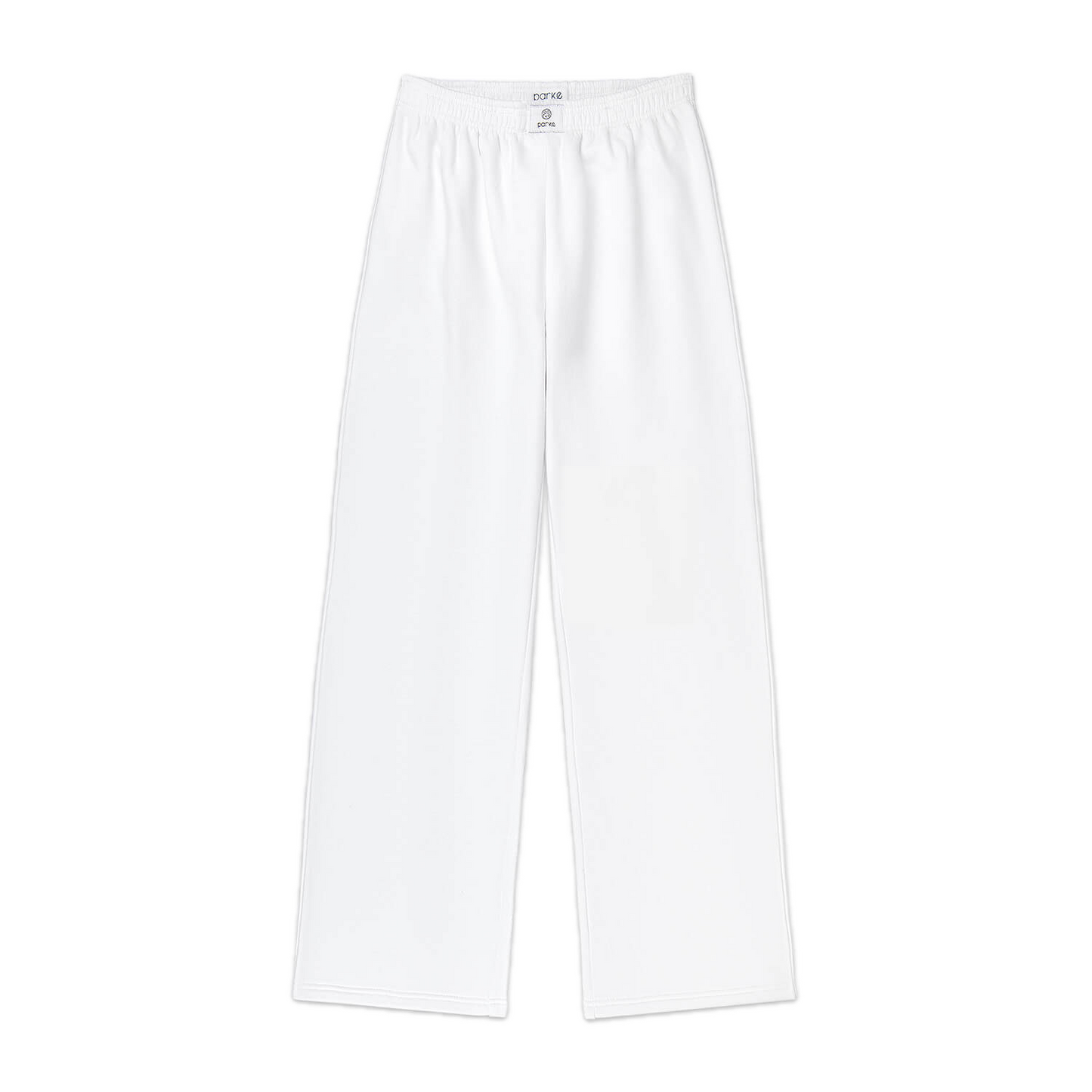 white boxer sweat pant flat lay- white