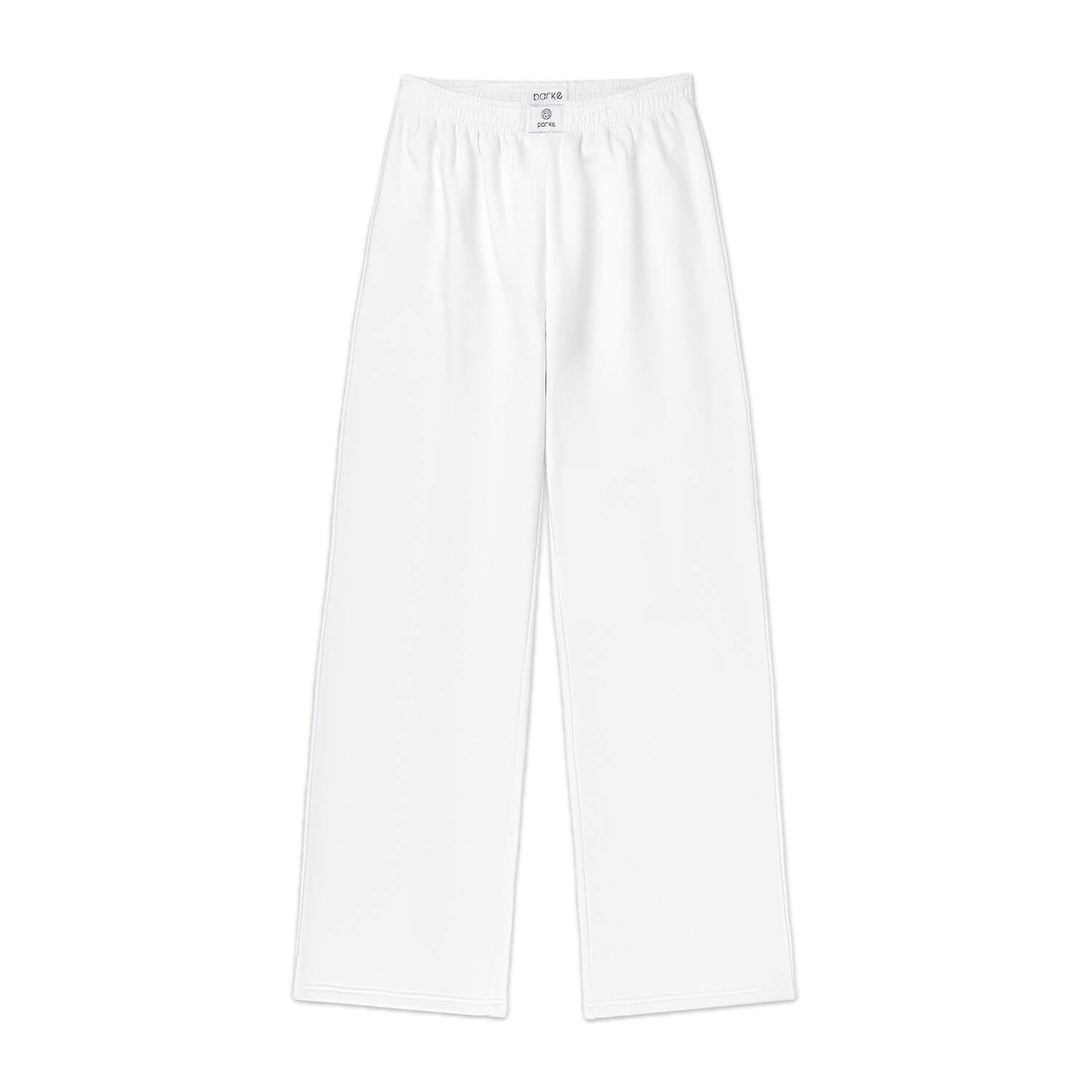 white boxer sweat pant flat lay -white