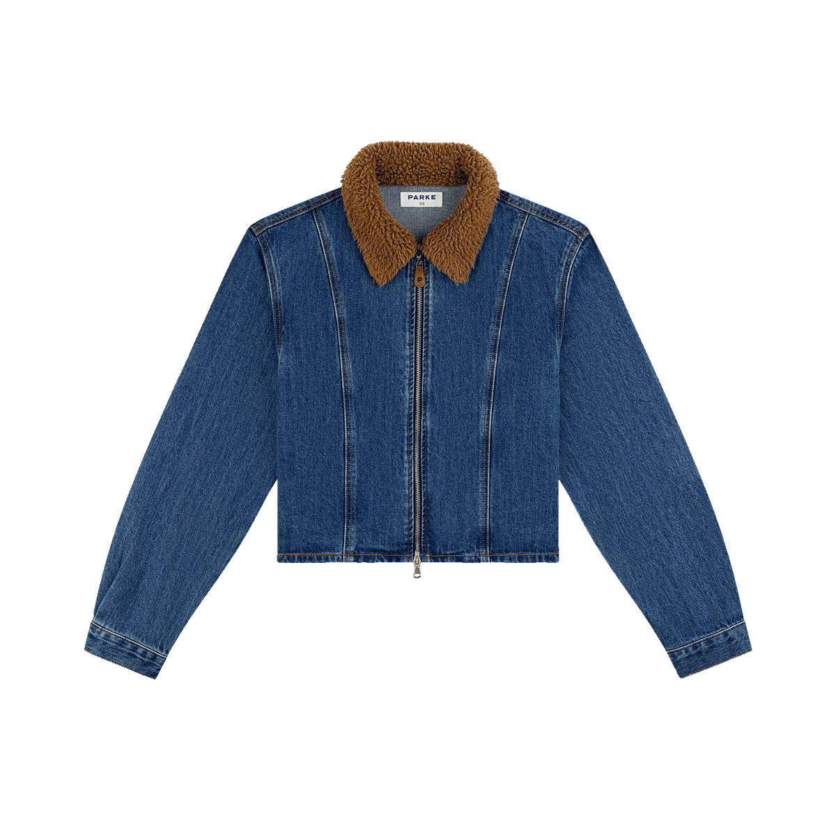 Slim Fit Sherpa Collar Jacket - Medium Wash