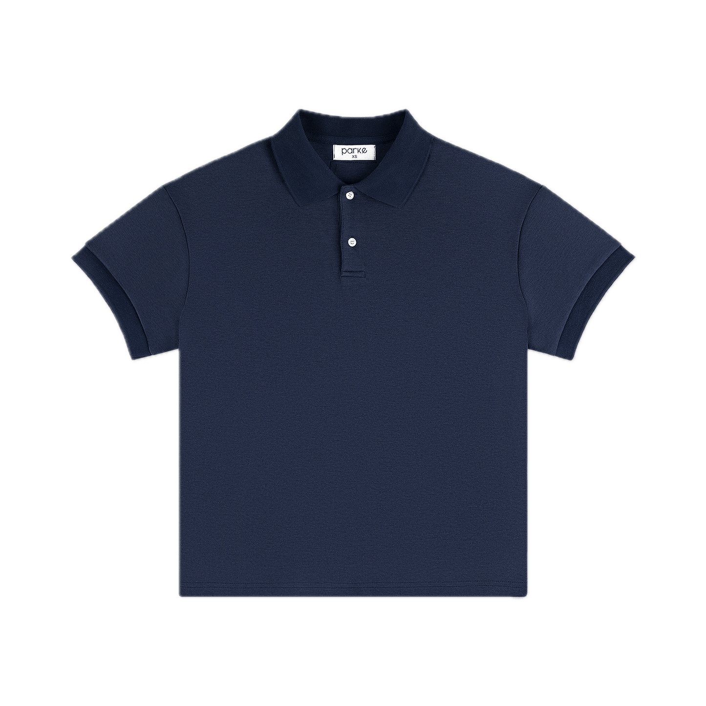 short sleeve polo flat lay - navy