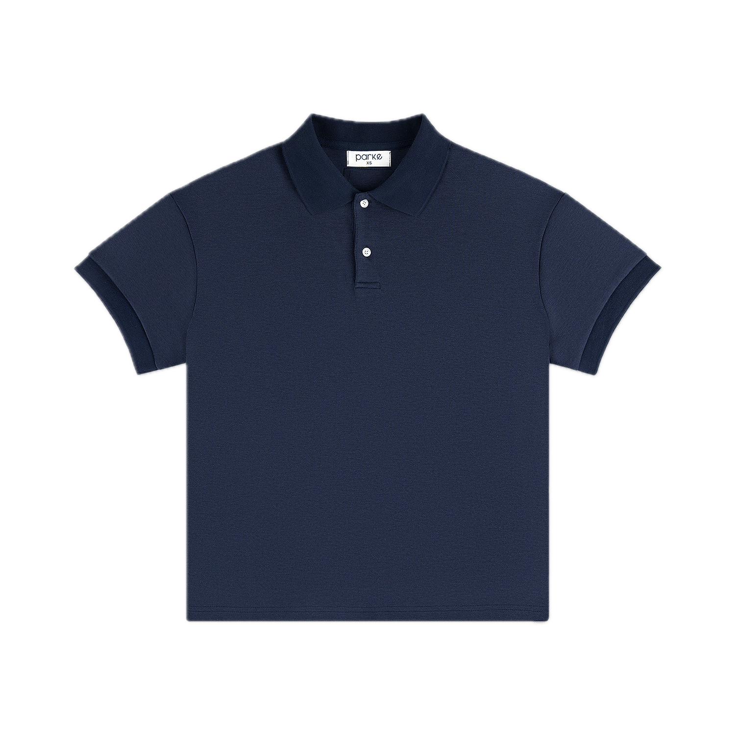 short sleeve polo flat lay - navy