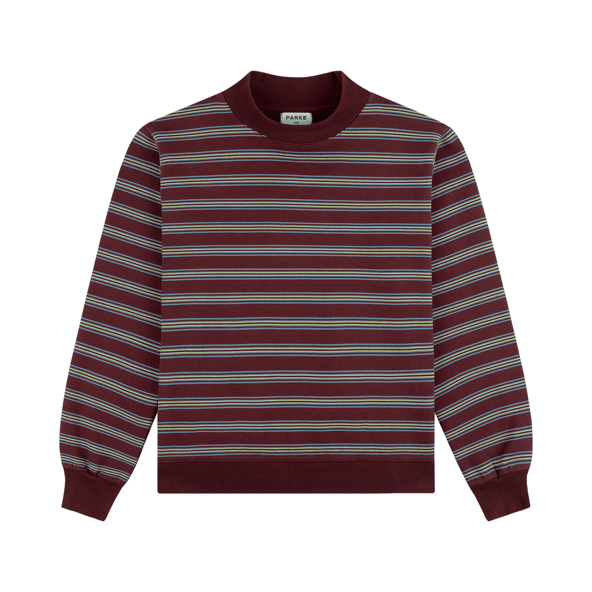 Stripe Mockneck Sweatshirt - Port Stripe