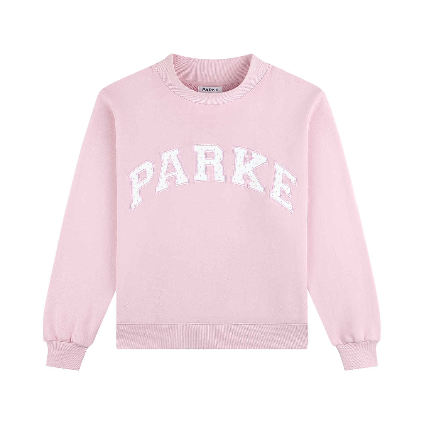 Polka Dot Letter Varsity Mockneck - Sprinkle