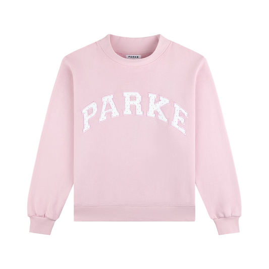 Preorder Polka Dot Letter Varsity Mockneck - Sprinkle