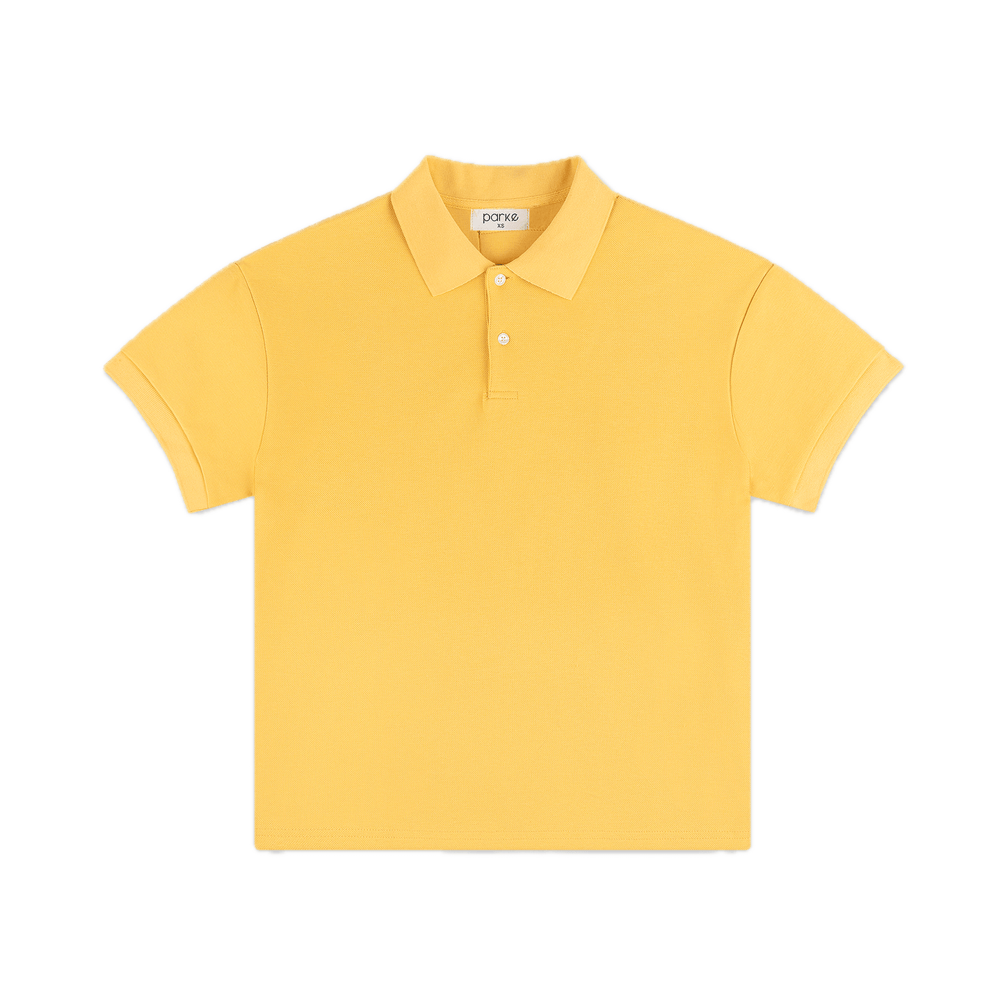 short sleeve polo flat lay - sunny