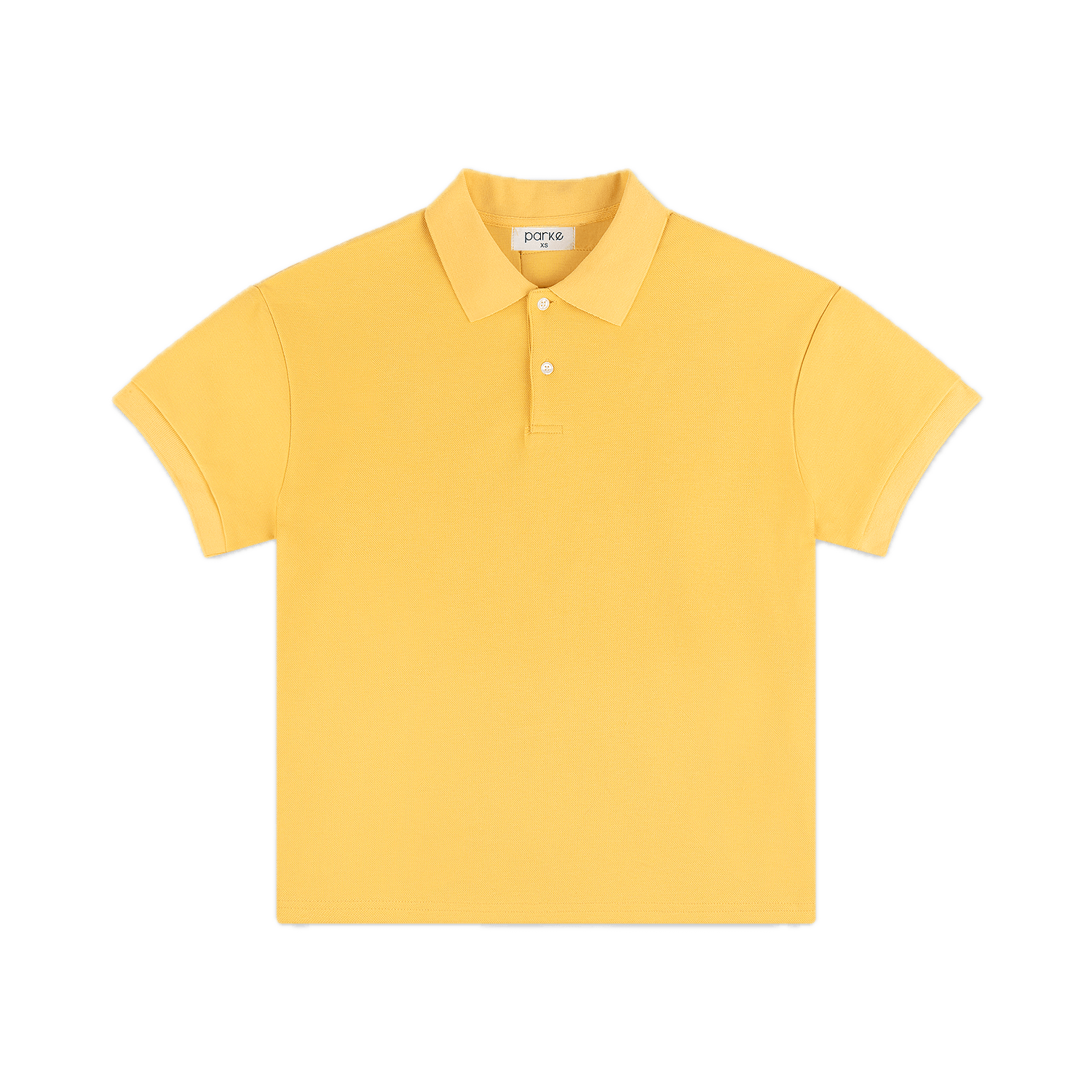 short sleeve polo flat lay - sunny