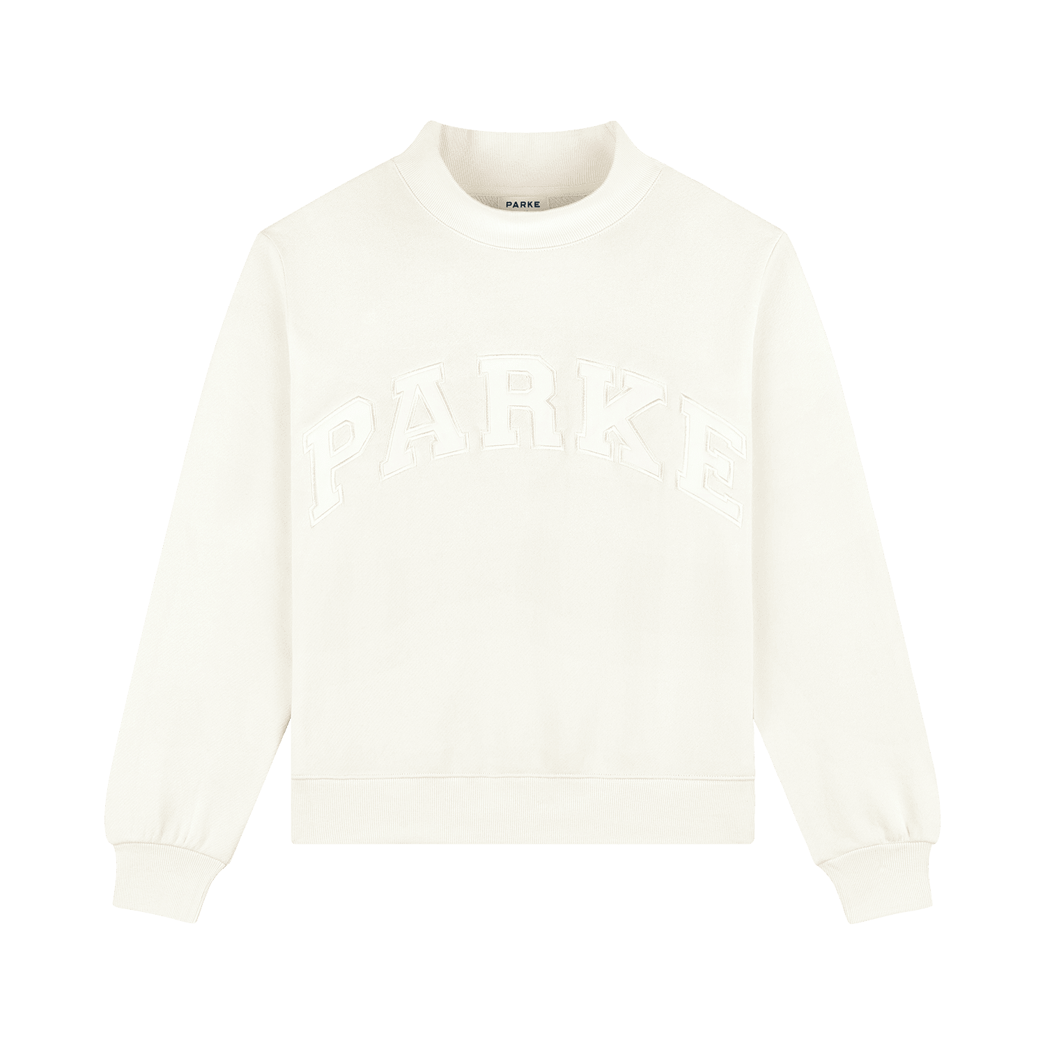Bridal Varsity Mockneck - Ivory + White