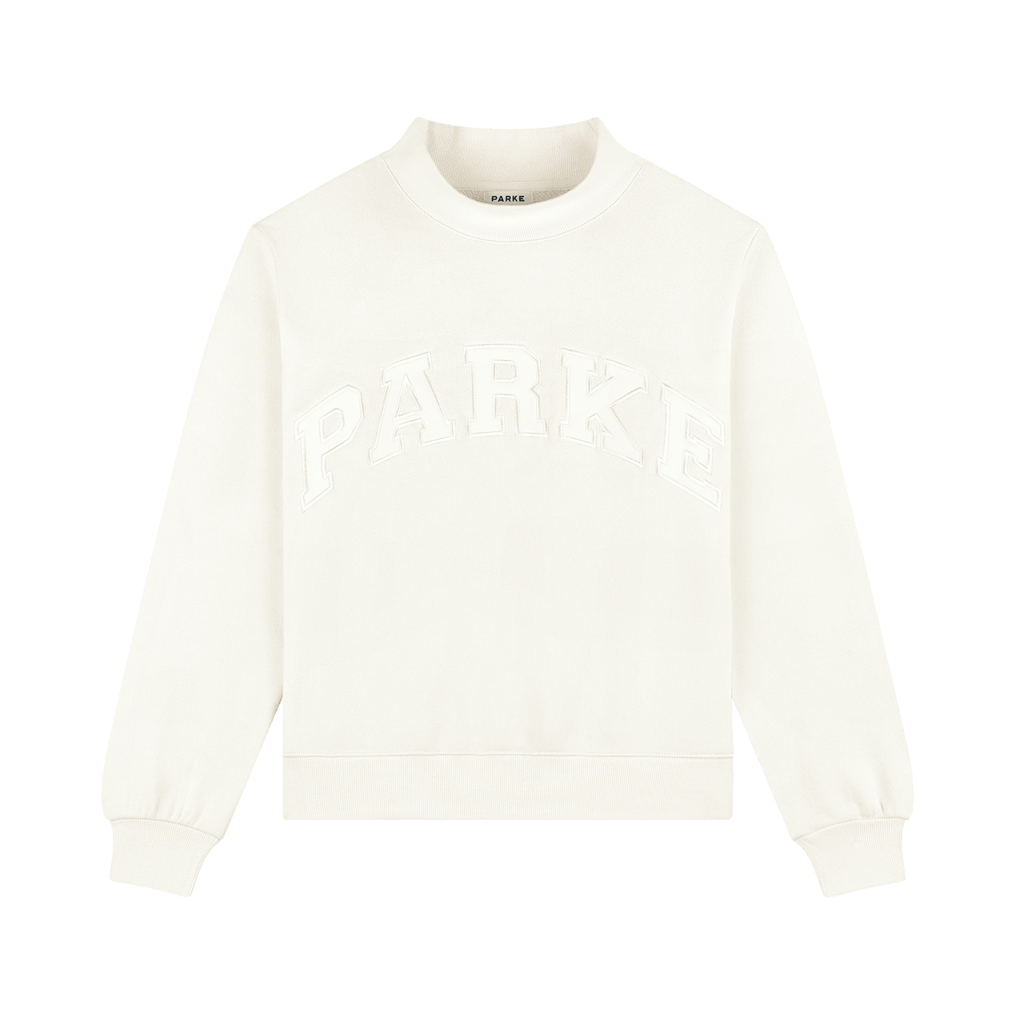 Bridal Varsity Mockneck - Ivory + White