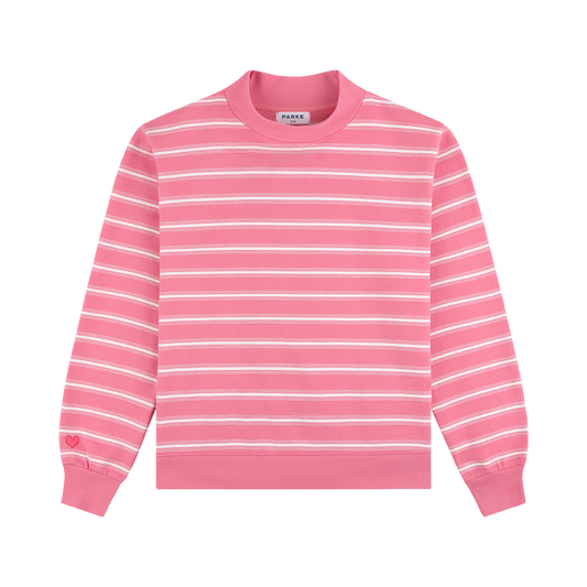 Striped Mockneck Sweatshirt - Hope Stripe