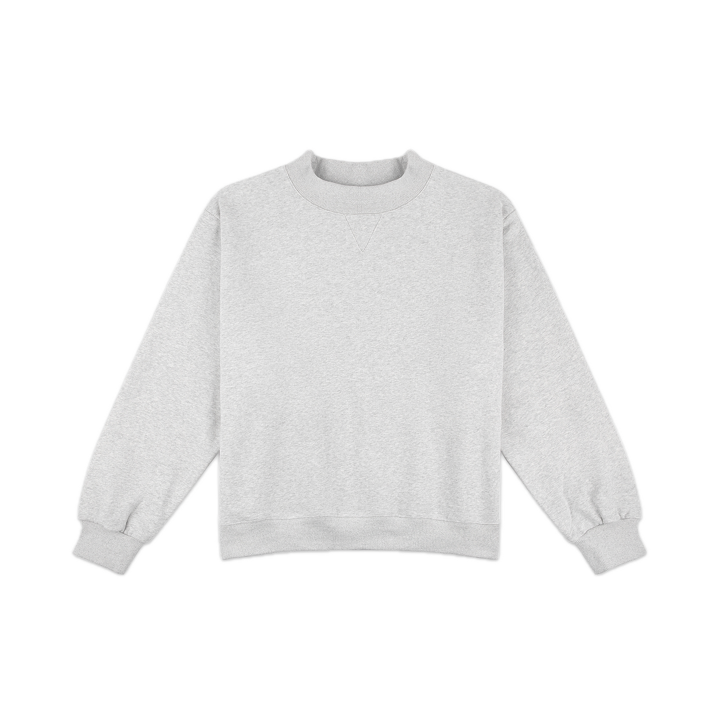 Grey classic mockneck flat lay- grey