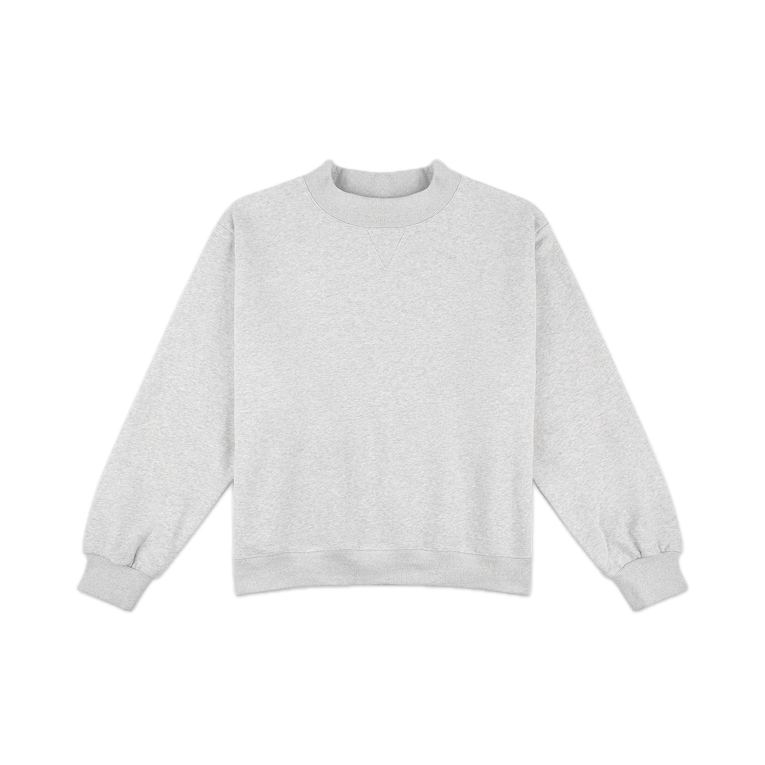 Grey classic mockneck flat lay- grey