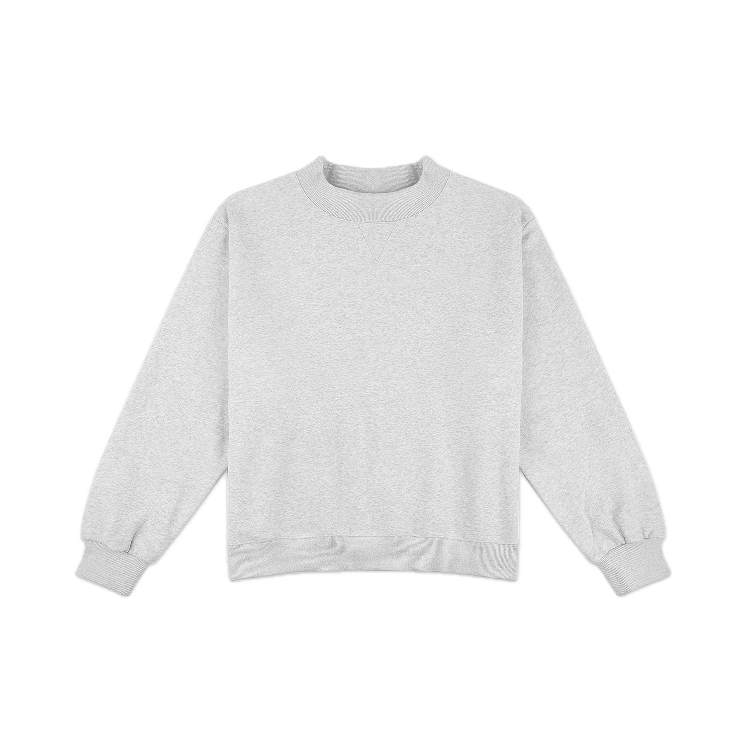 classic grey classic mockneck flat lay- classic grey