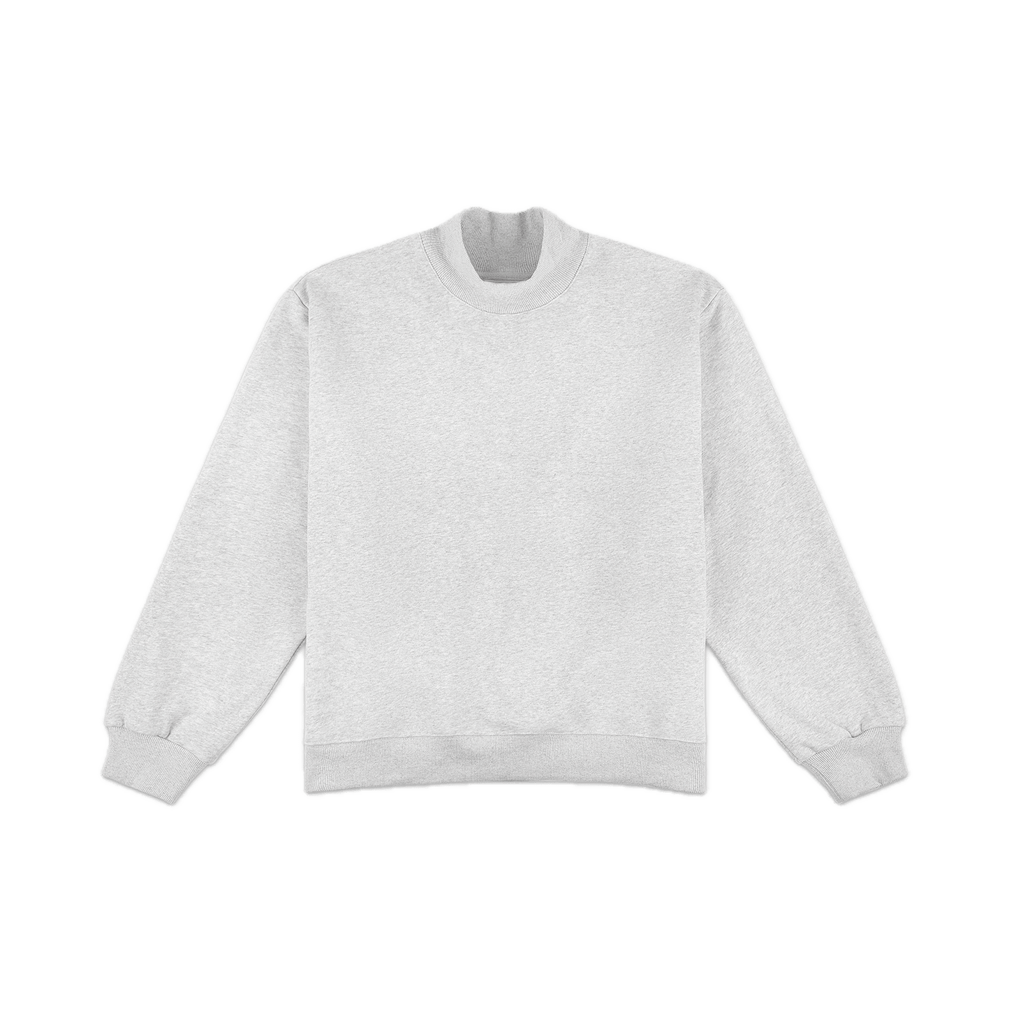 turtleneck sweatshirt flat lay- classic grey