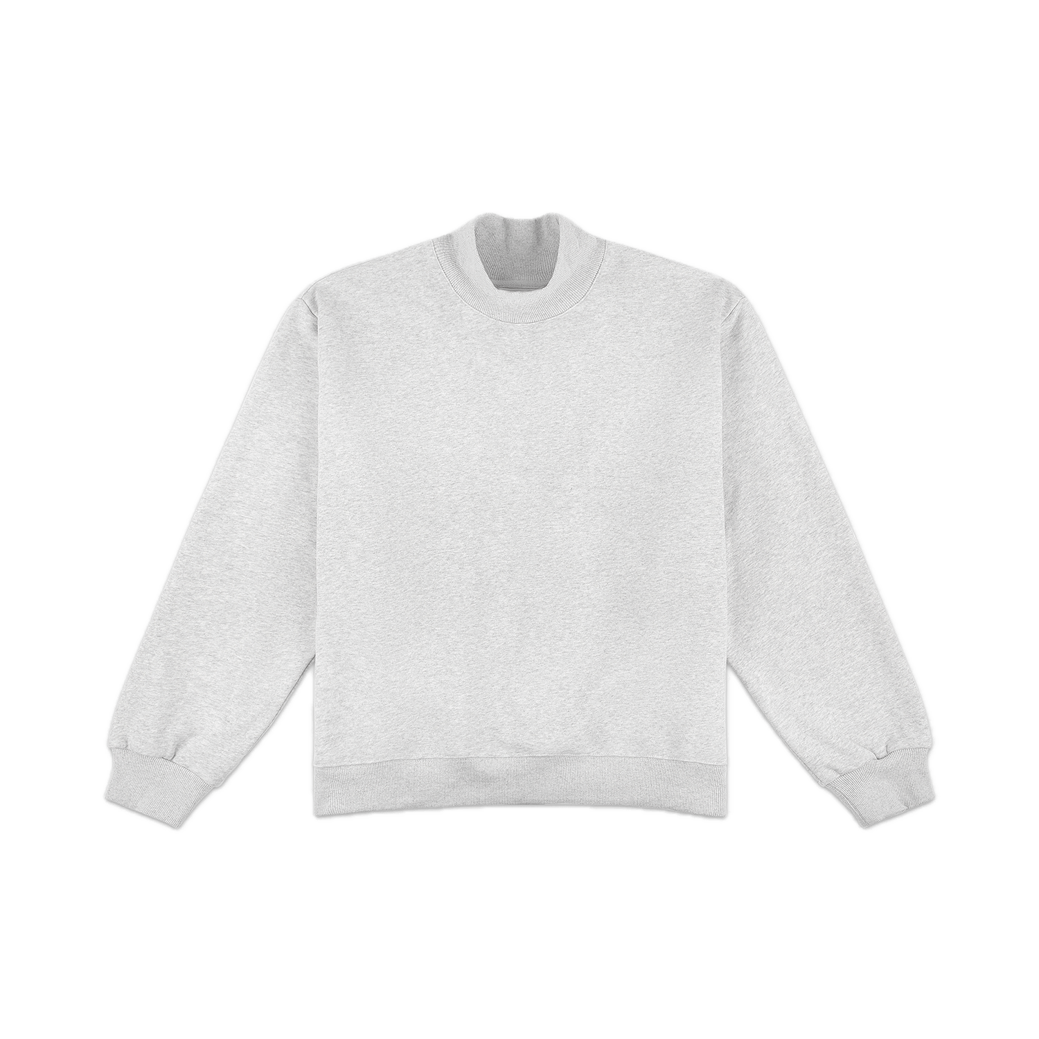 turtleneck sweatshirt flat lay- classic grey