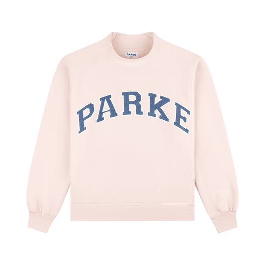 Vintage Denim Varsity Mockneck - Rose + Vintage