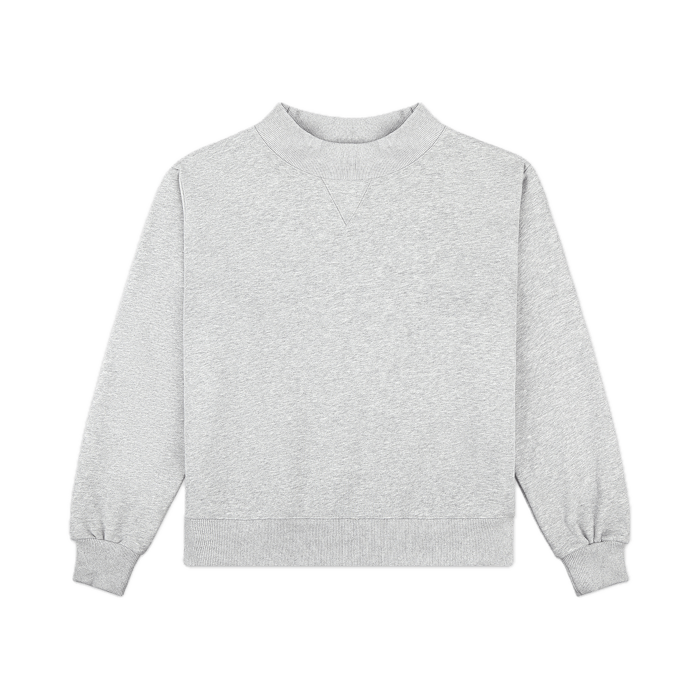 charcoal classic mockneck flat lay- charcoal