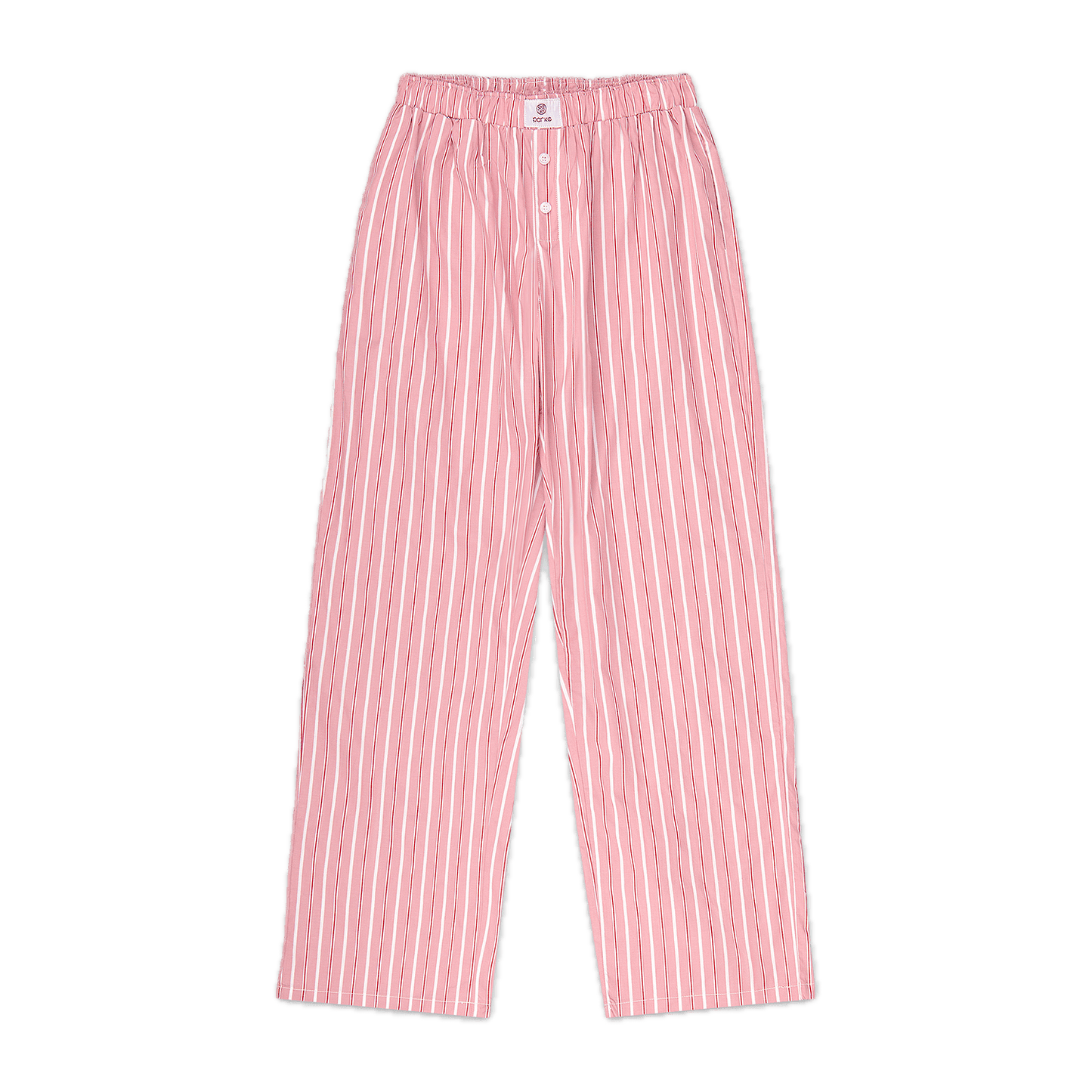 dark pink stripe frill boxer pant flat lay -dark pink stripe