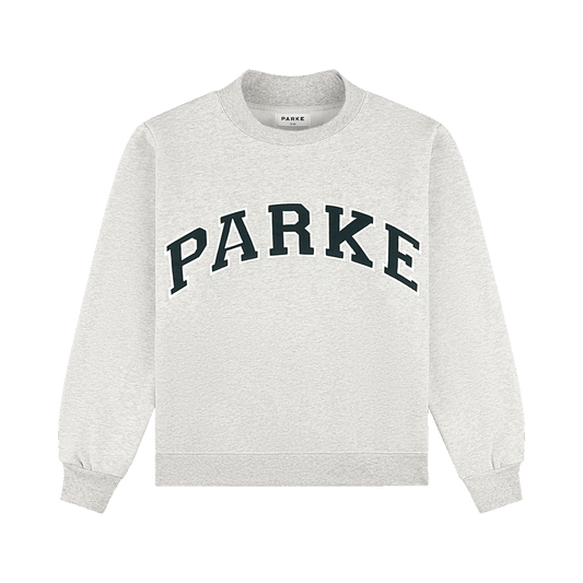 Varsity Mockneck - Classic Grey + Forest