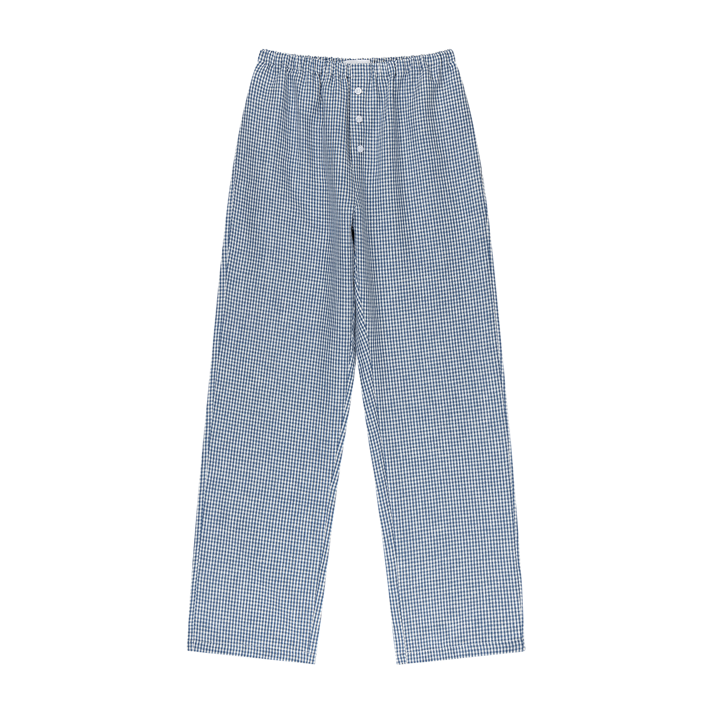 Gingham Linen Pants - Blue Gingham