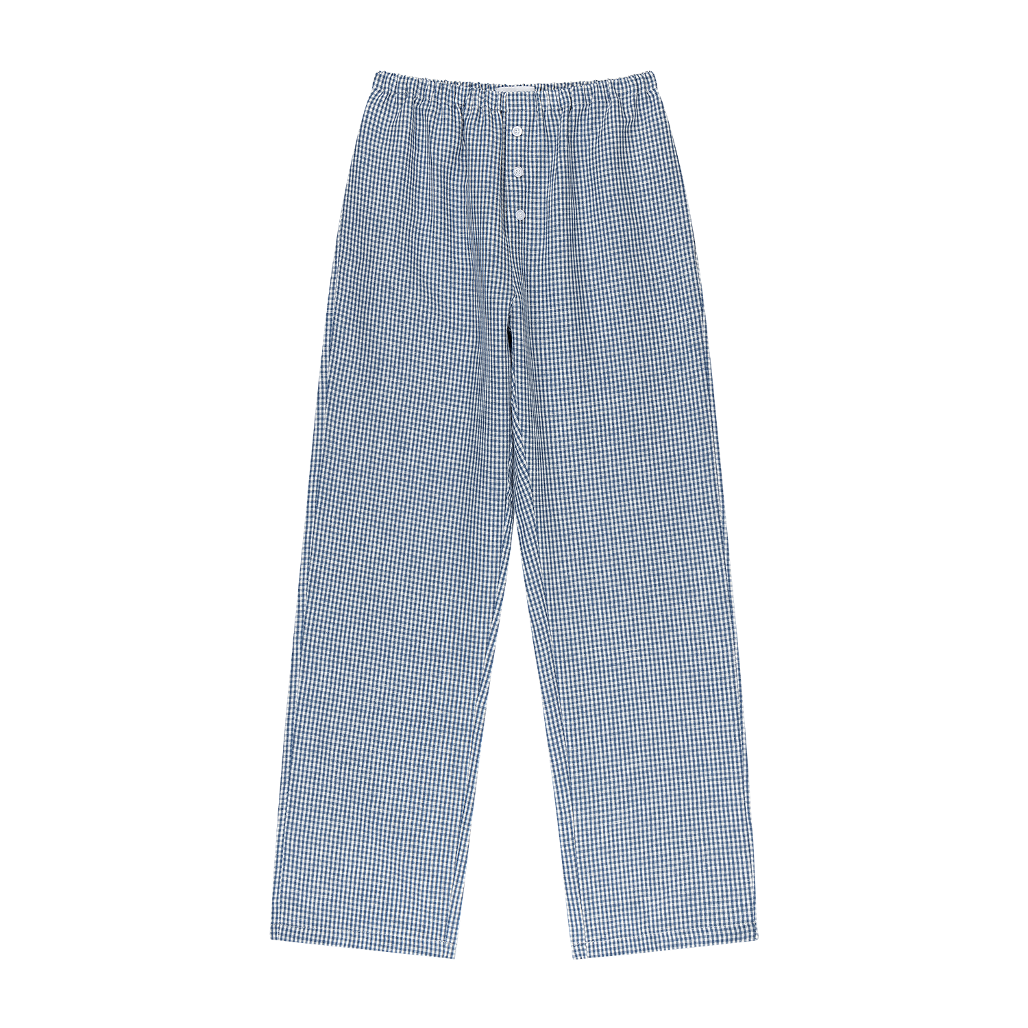Gingham Linen Pants - Blue Gingham