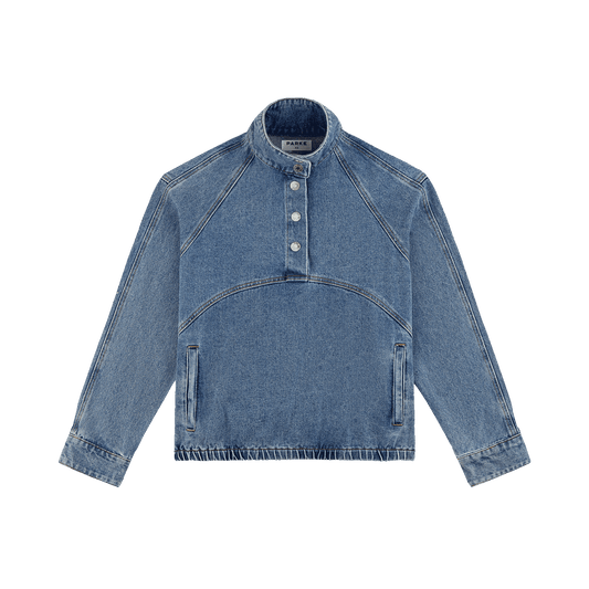 Denim Pullover Jacket - Vintage Wash