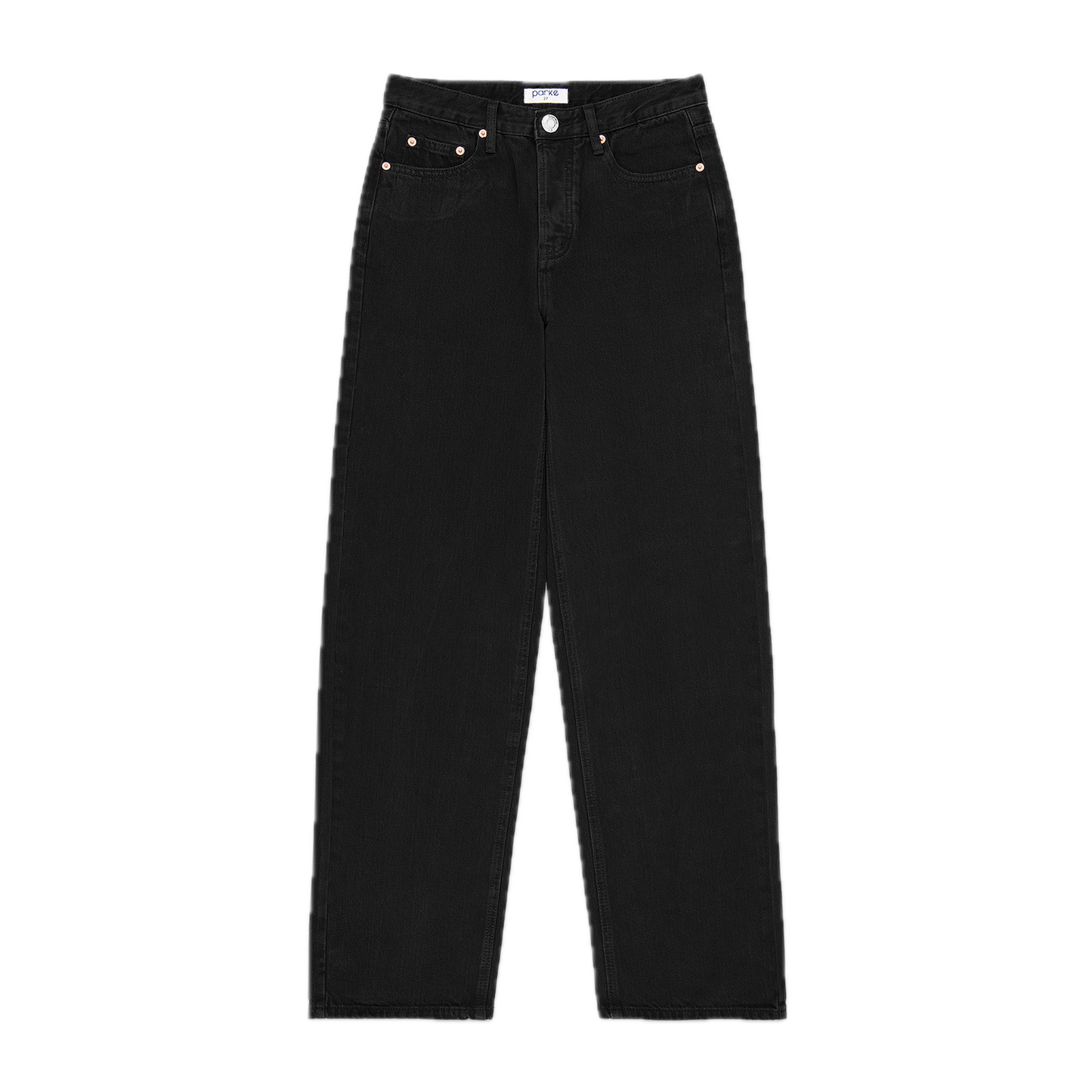 black classic straight jean flat lay - black