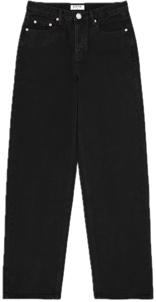 black classic straight jean flat lay -black