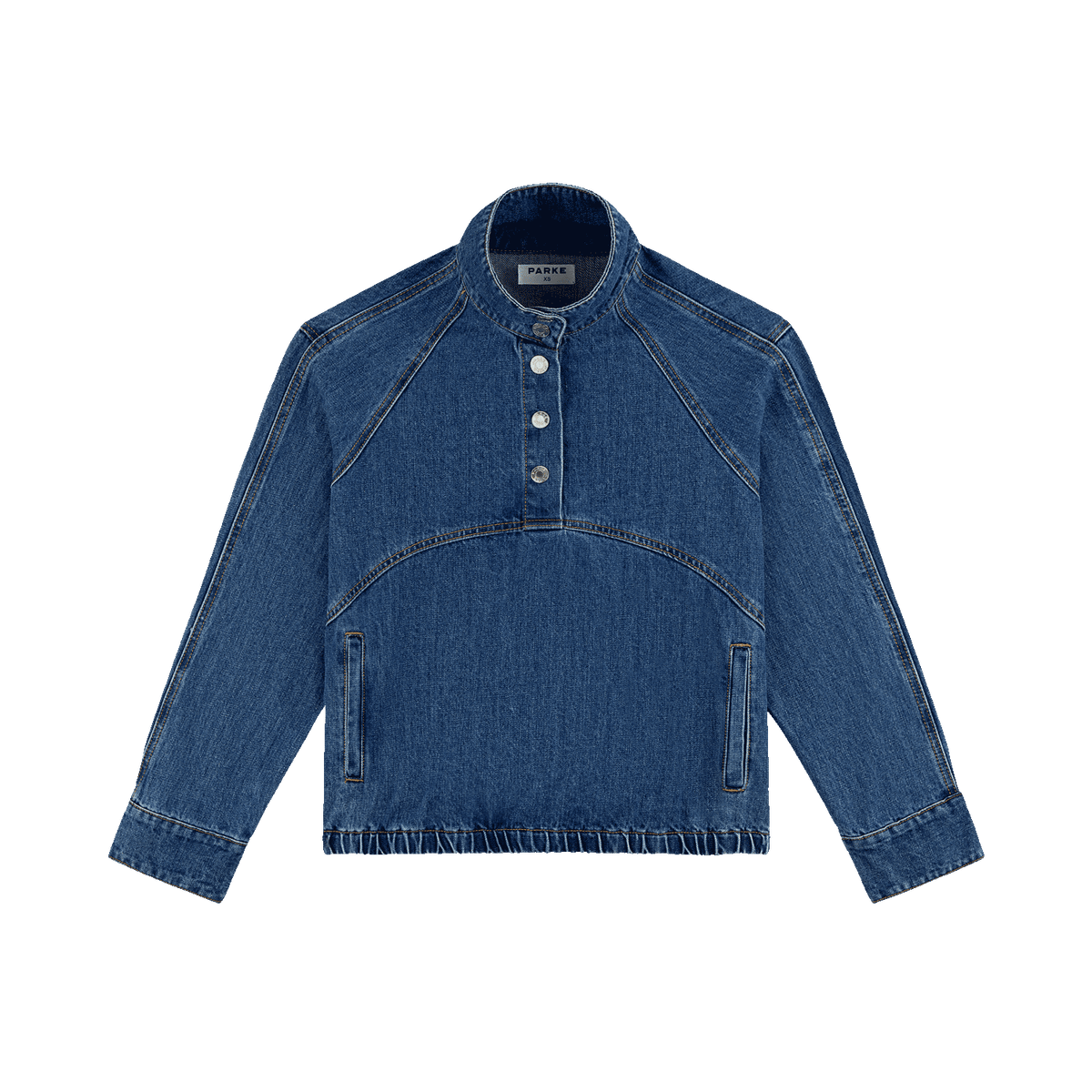 Denim Pullover Jacket - Medium Wash – PARKE