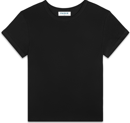 classic tee flat lay -black