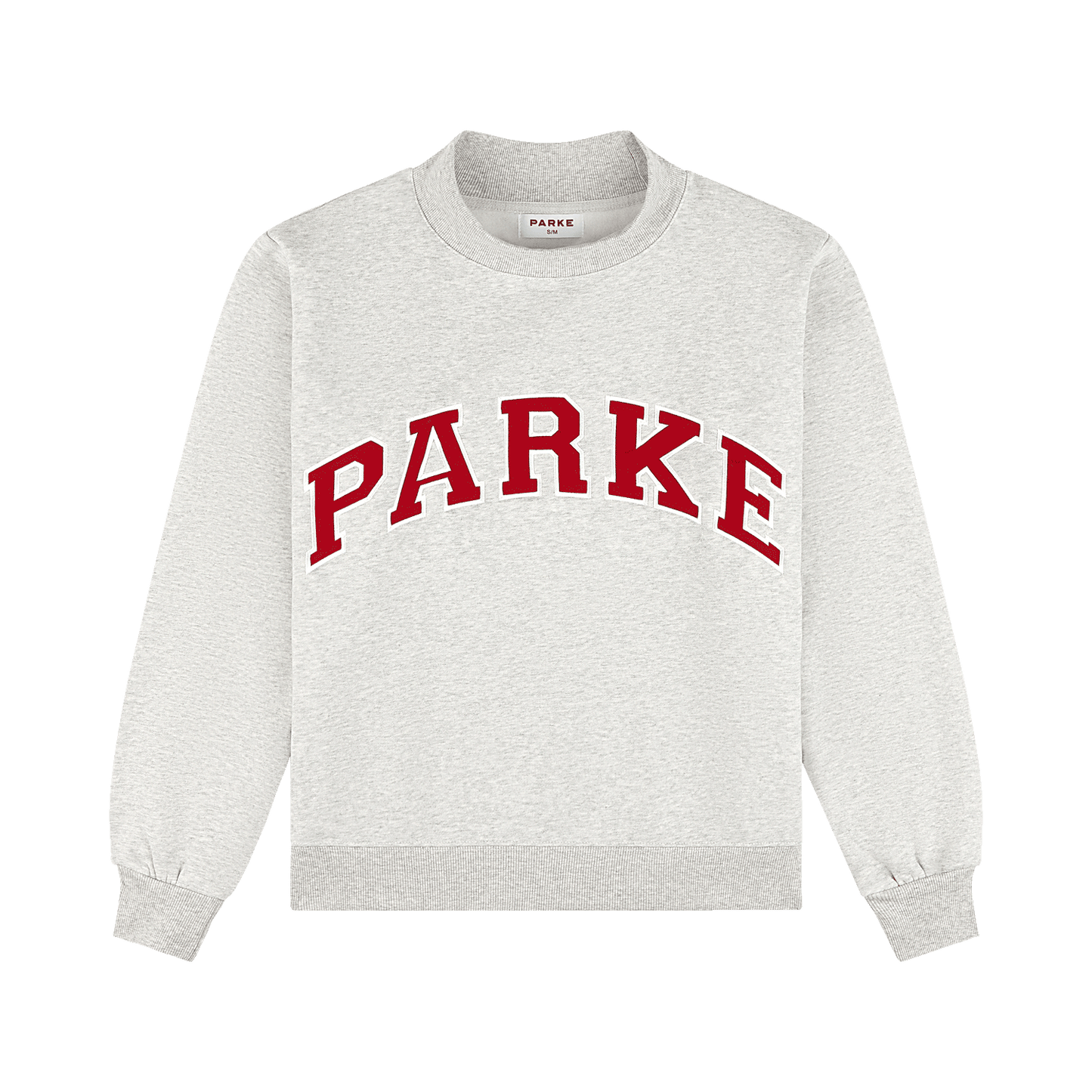 Varsity Mockneck - Classic Grey + Crimson
