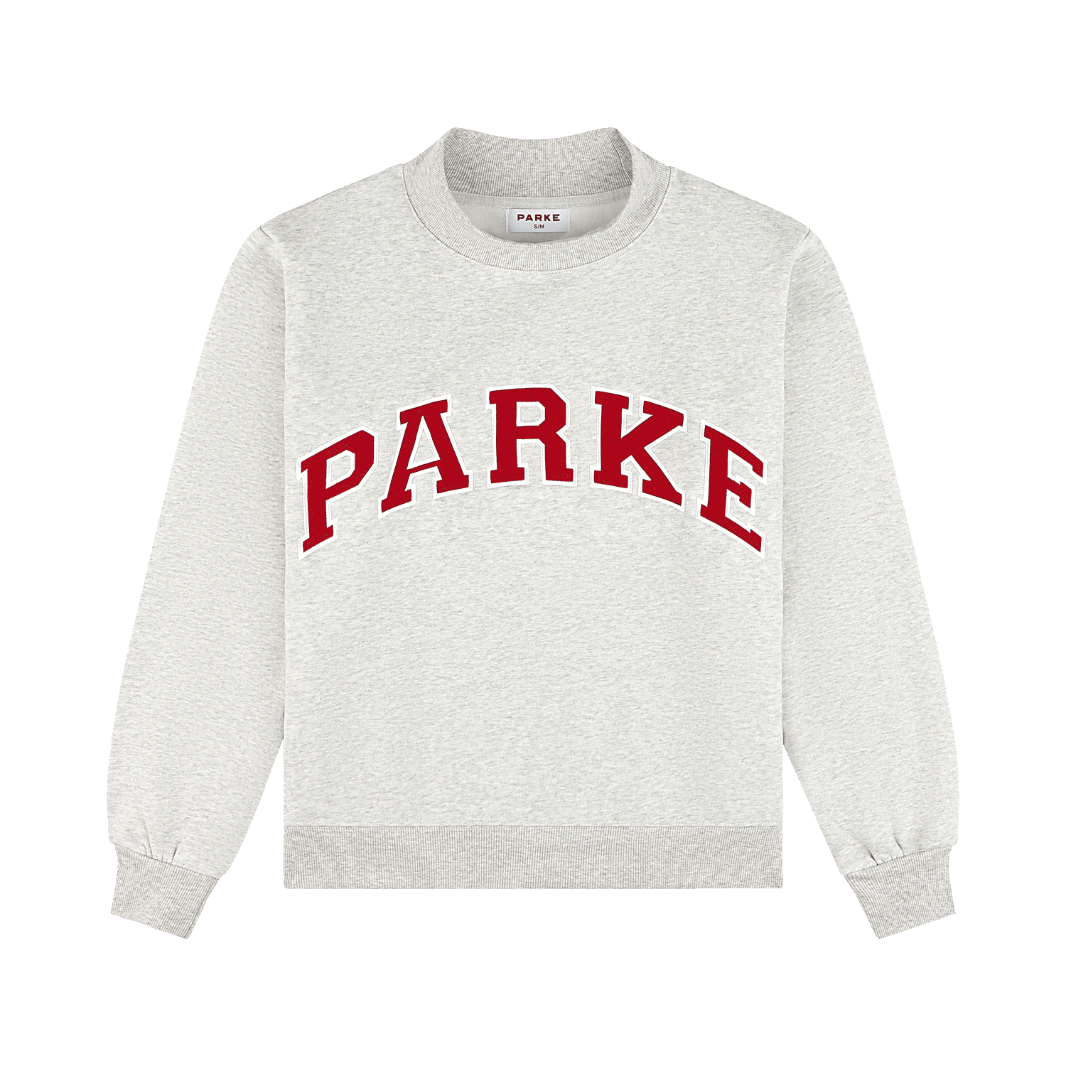 Varsity Mockneck - Classic Grey + Crimson