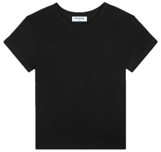 core tee flat lay -black