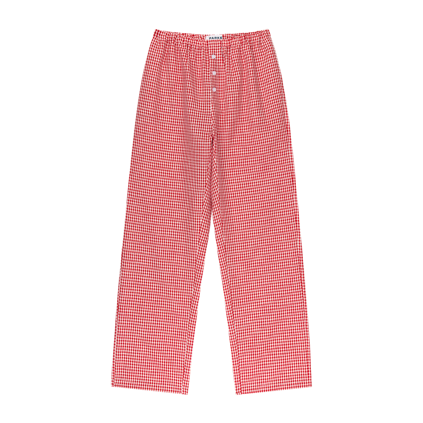 Gingham Linen Pants - Red Gingham