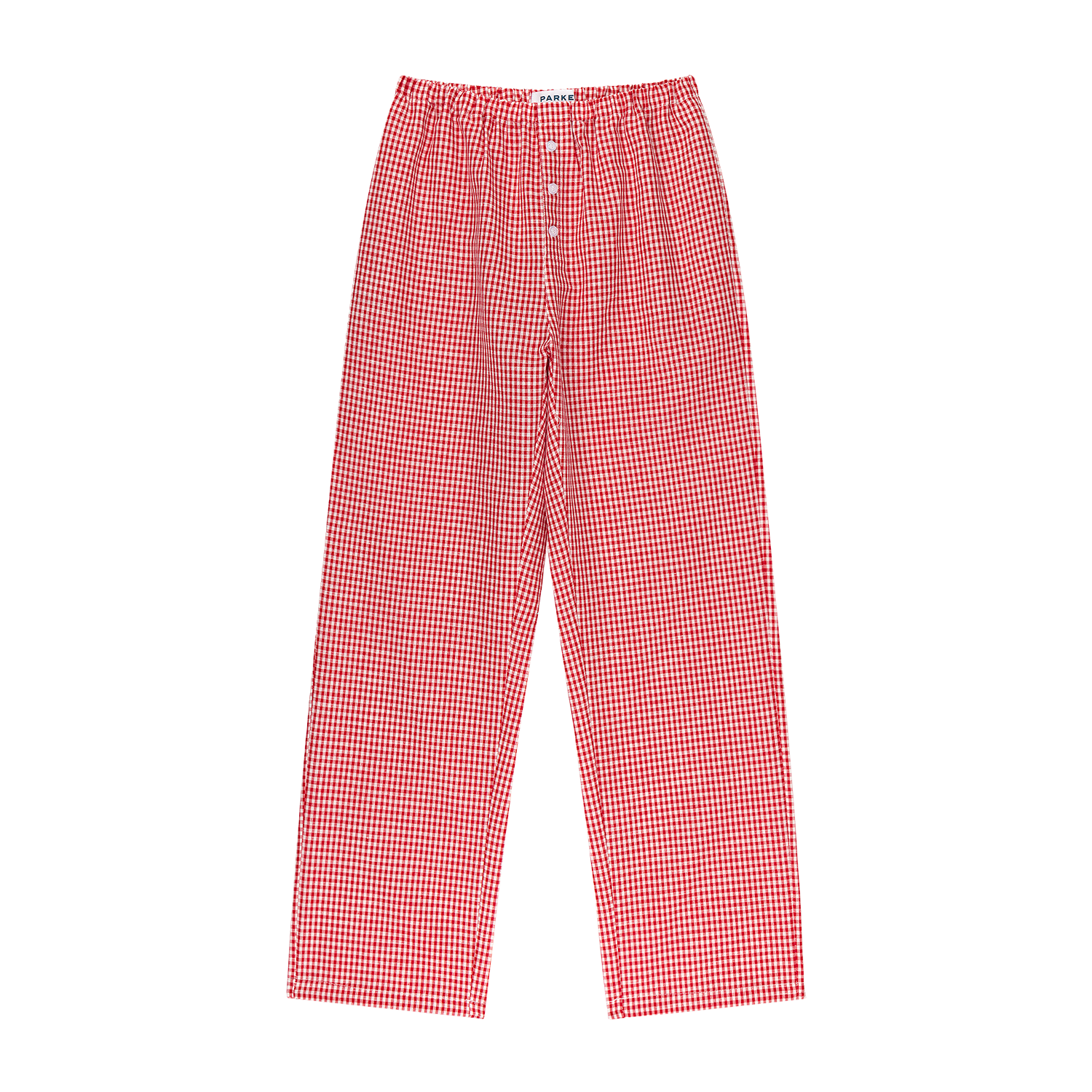 Gingham Linen Pants - Red Gingham