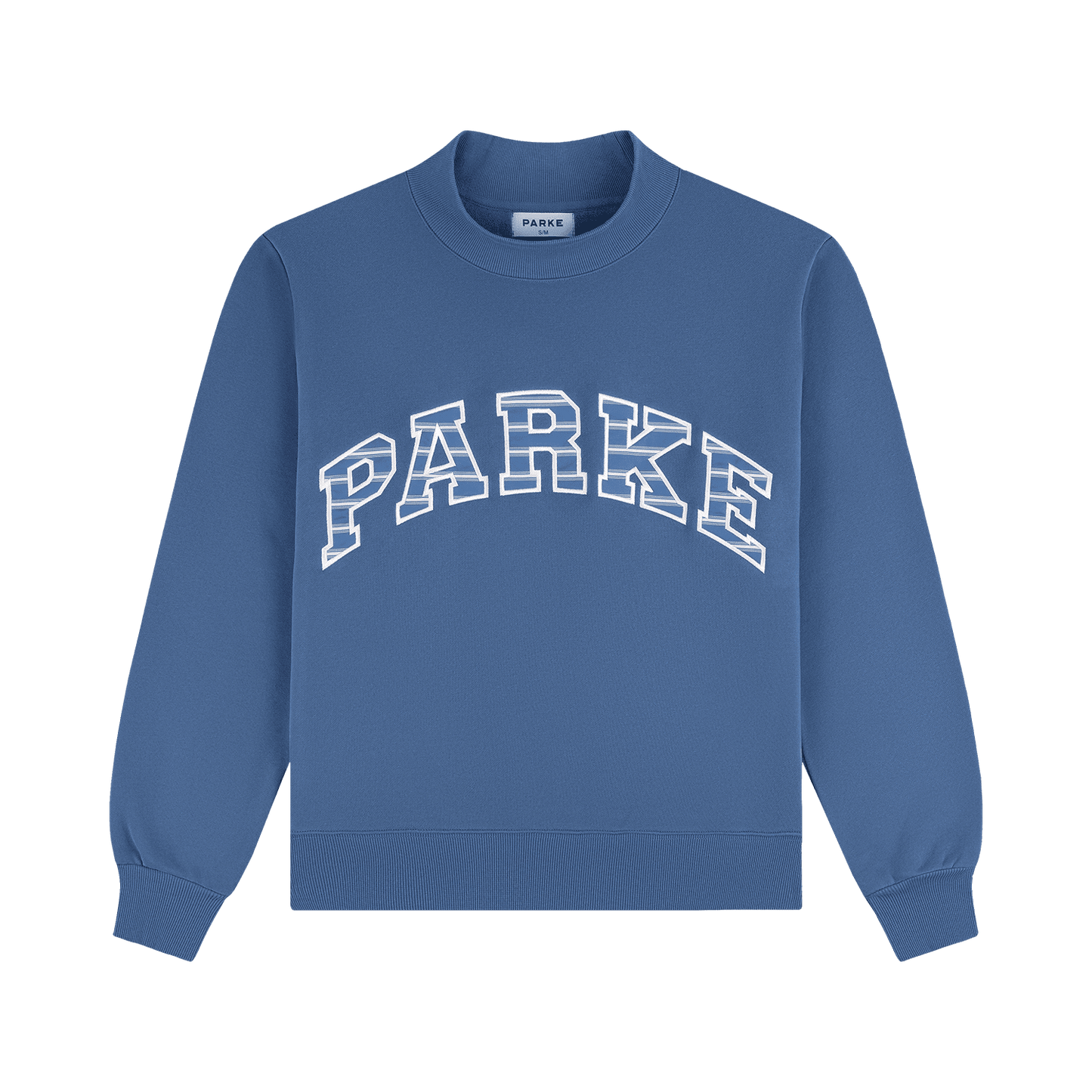 Varsity Mockneck - Washed Indigo + Washed Indigo Stripe