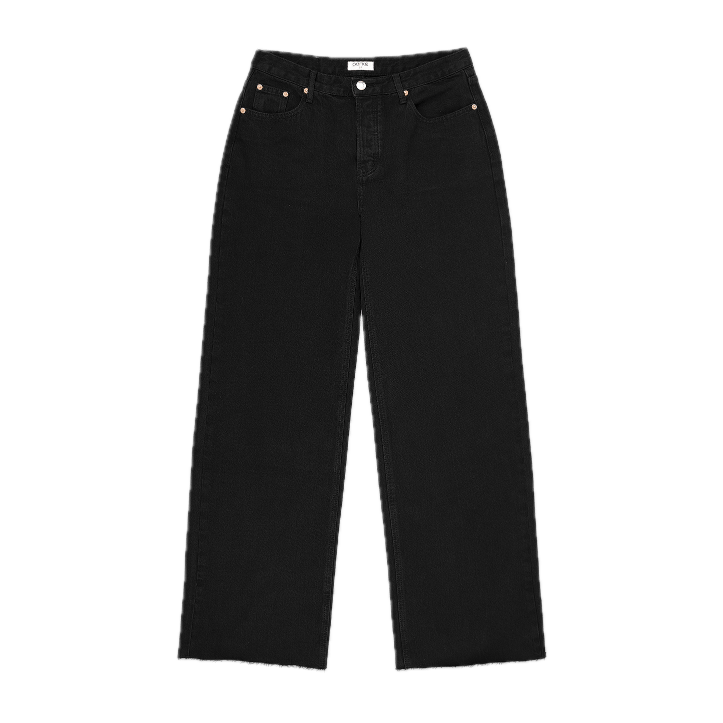 flat lay low rise baggy jean - black