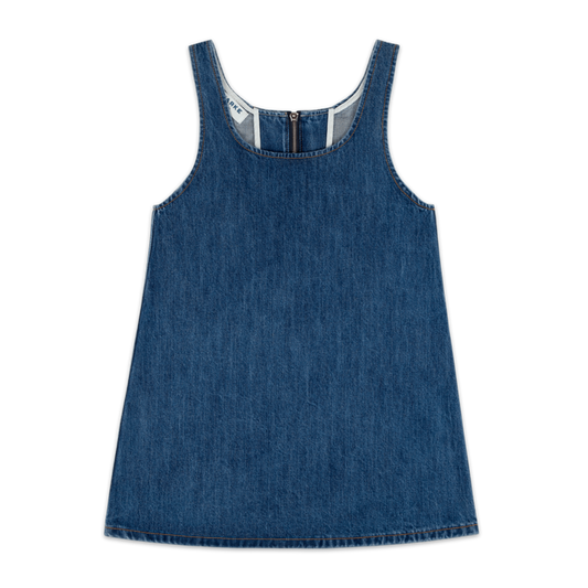Denim Mini Dress - Medium Wash