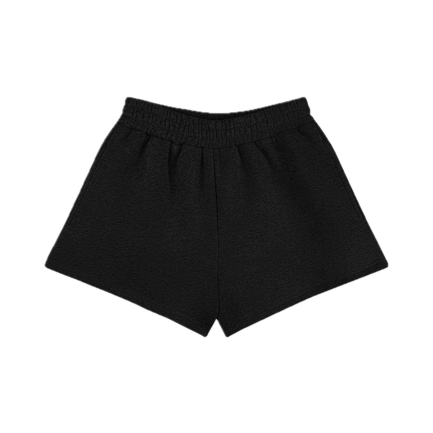 black sweatshort flat lay- black