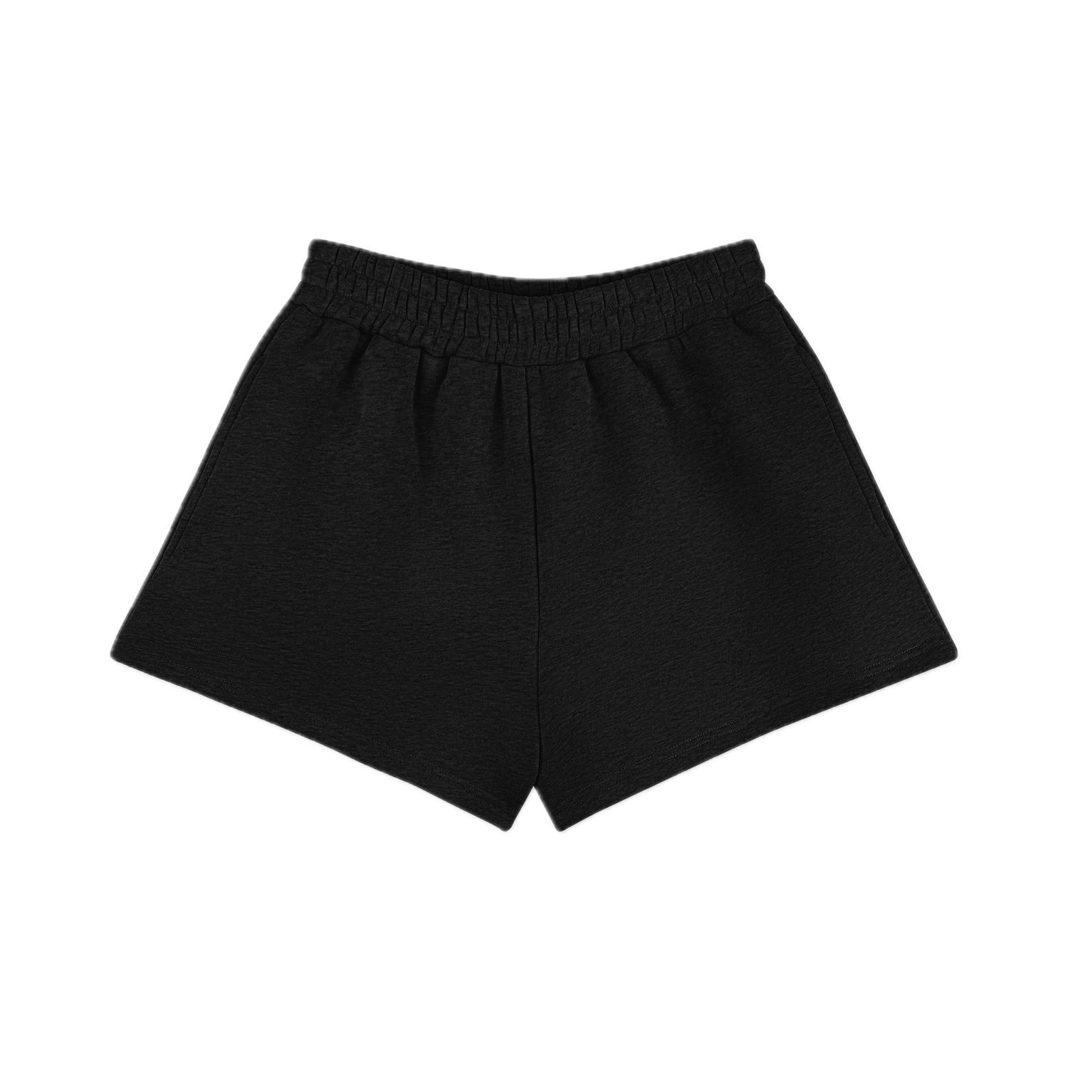 black sweatshort flat lay- black