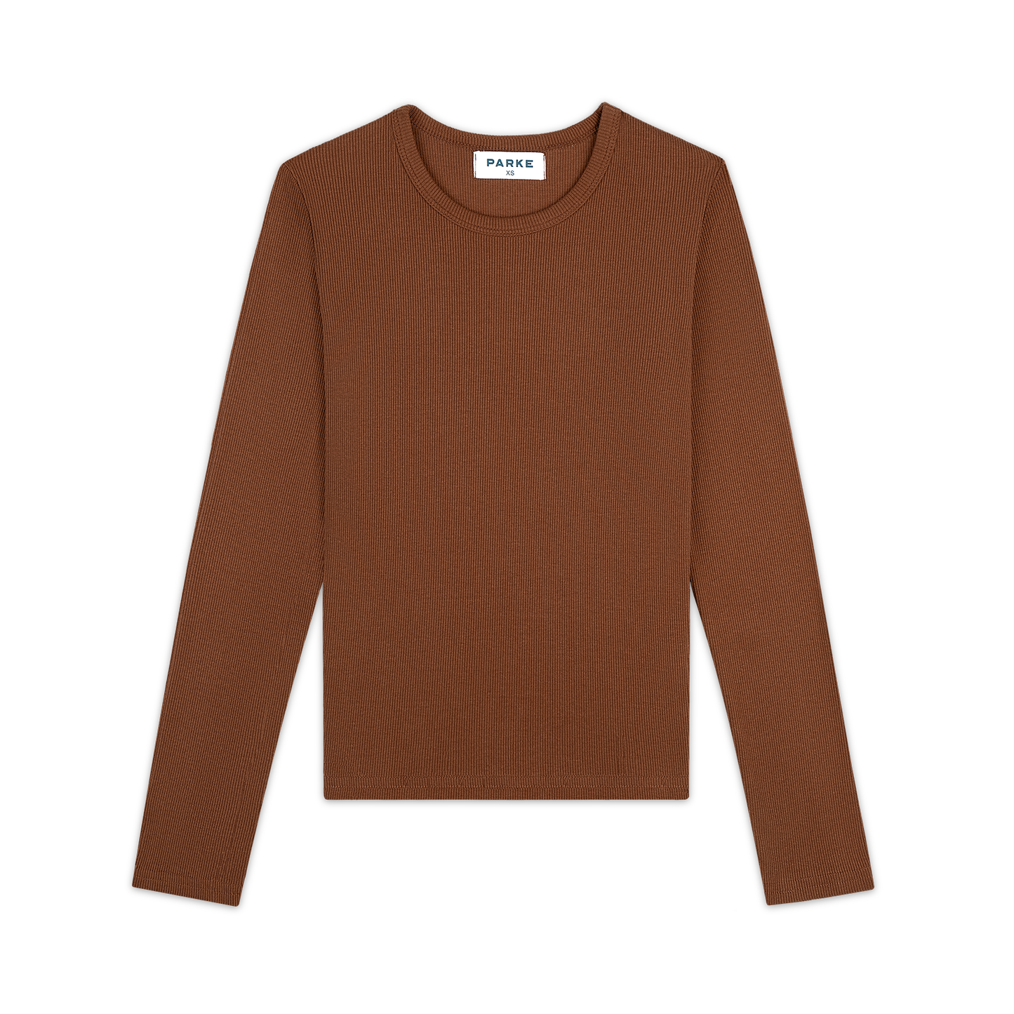 Ribbed Long Sleeve T-Shirt -mocha